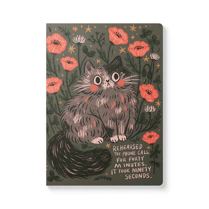 Anxious Cat Floral Journal product image (1)