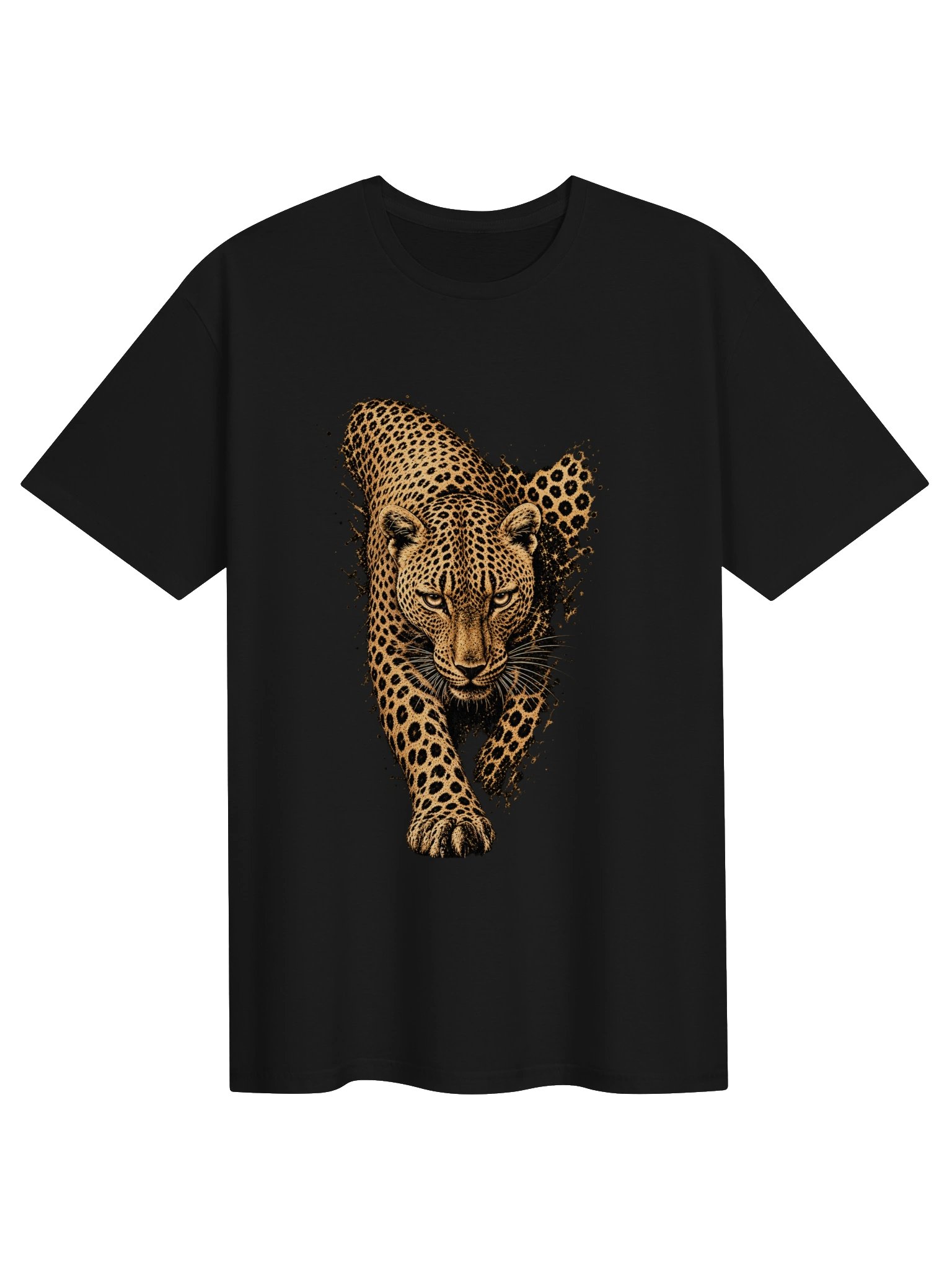 Lalippa Leopard Print Graphic Minimalist Round Neck T-Shirt, Gift For Friends product image (2)