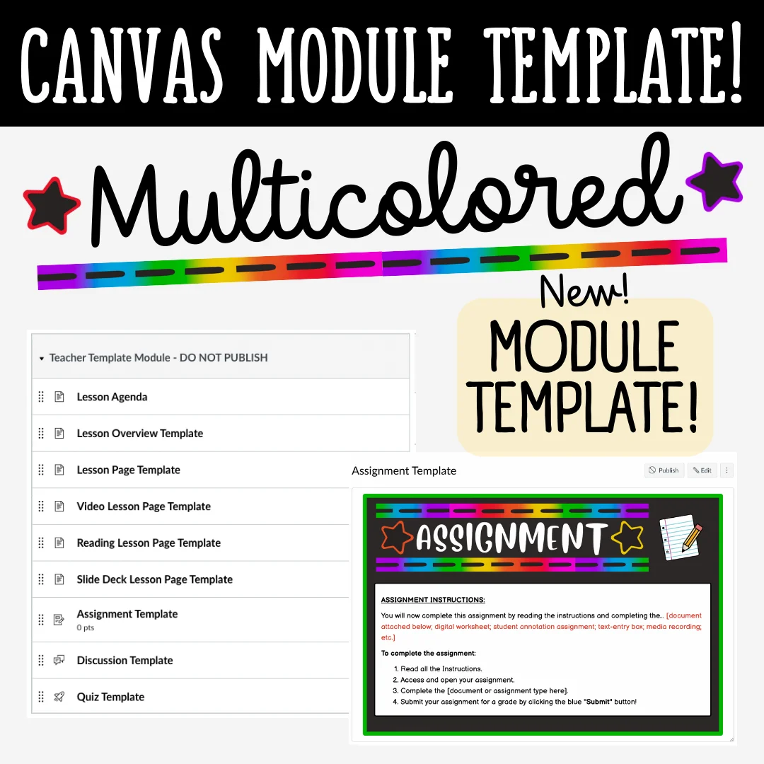 Canvas LMS Template - COURSE BUNDLE - Multicolored - 100% Customizable product image (3)