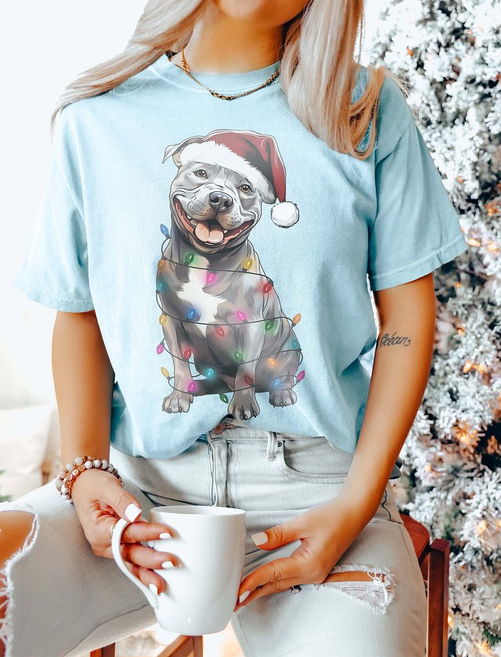 Funny Pitbull Terrier Christmas T-Shirt for Pittie Paw-rents product image (11)