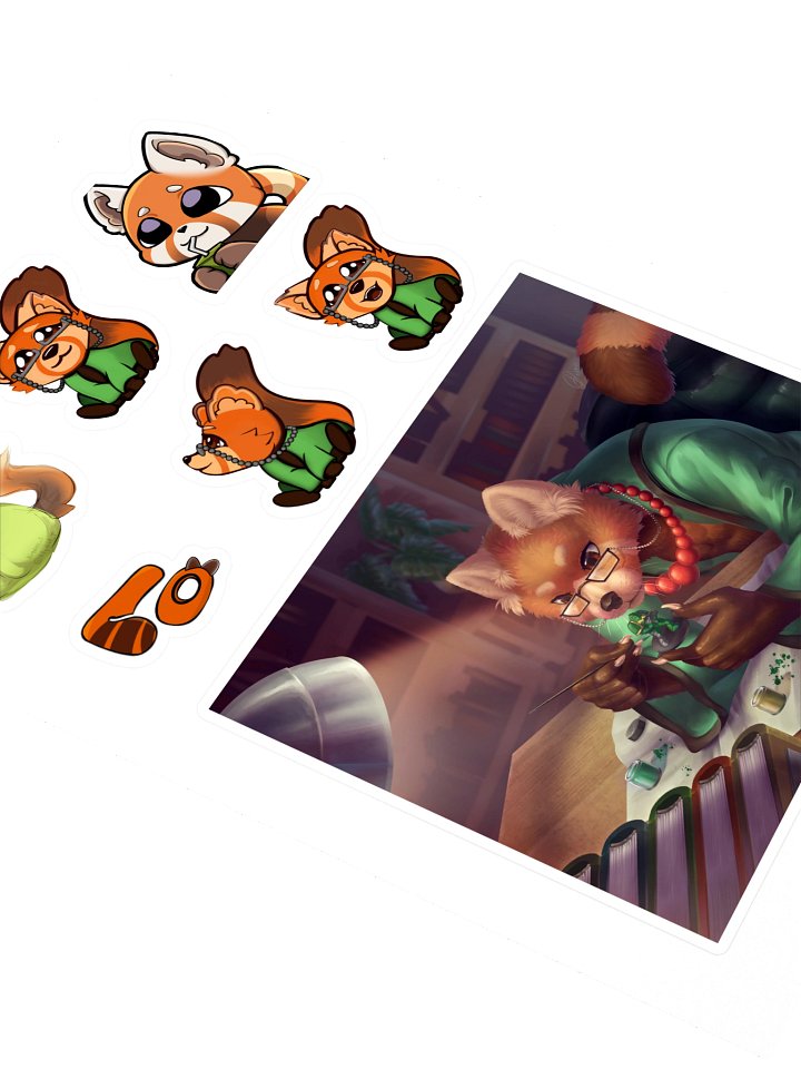 Painterly Red Panda Stickers vol.1 product image (2)
