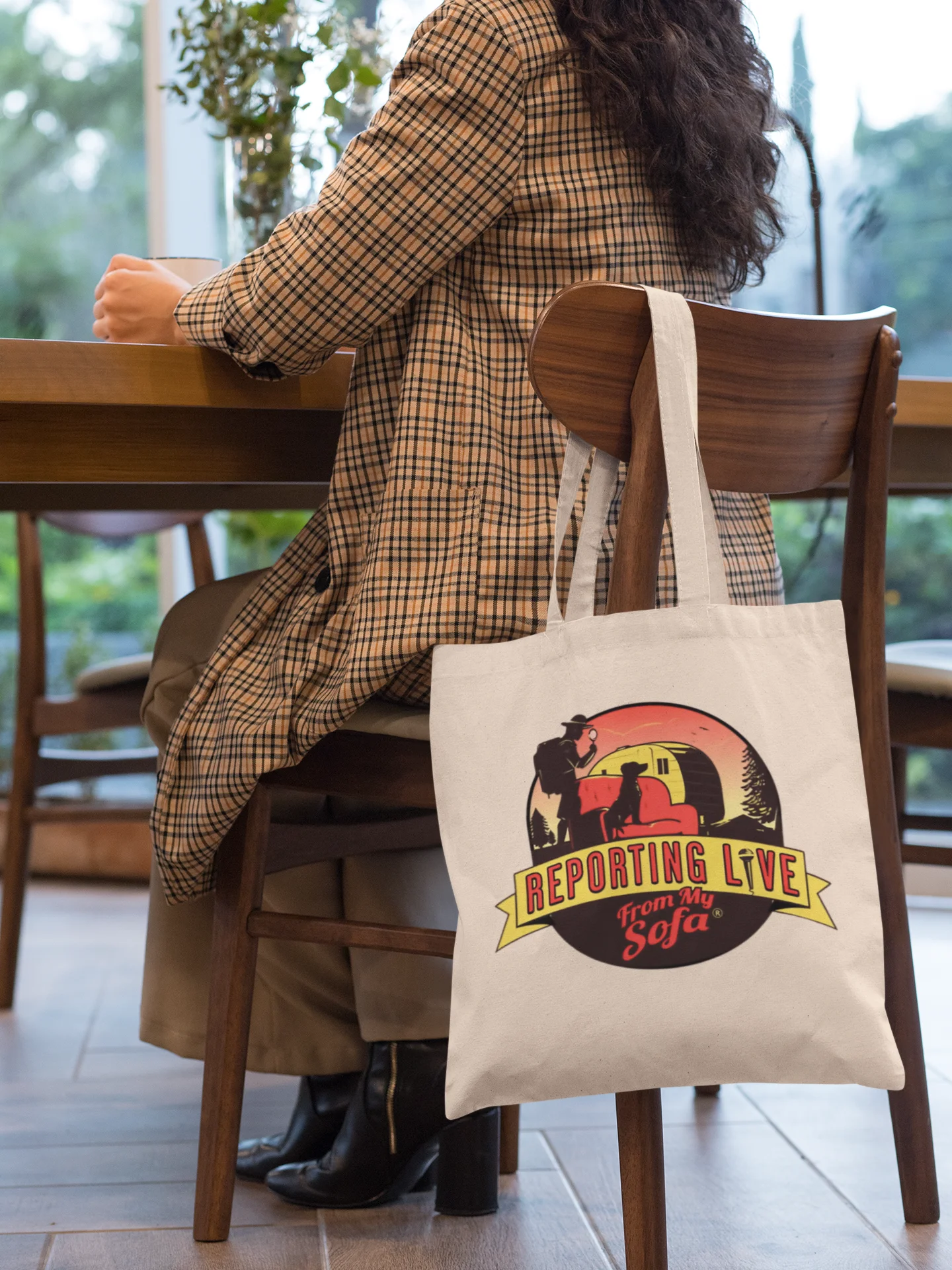 Reporting Live From My Sofa Official Logo Canvas Tote product image (11)