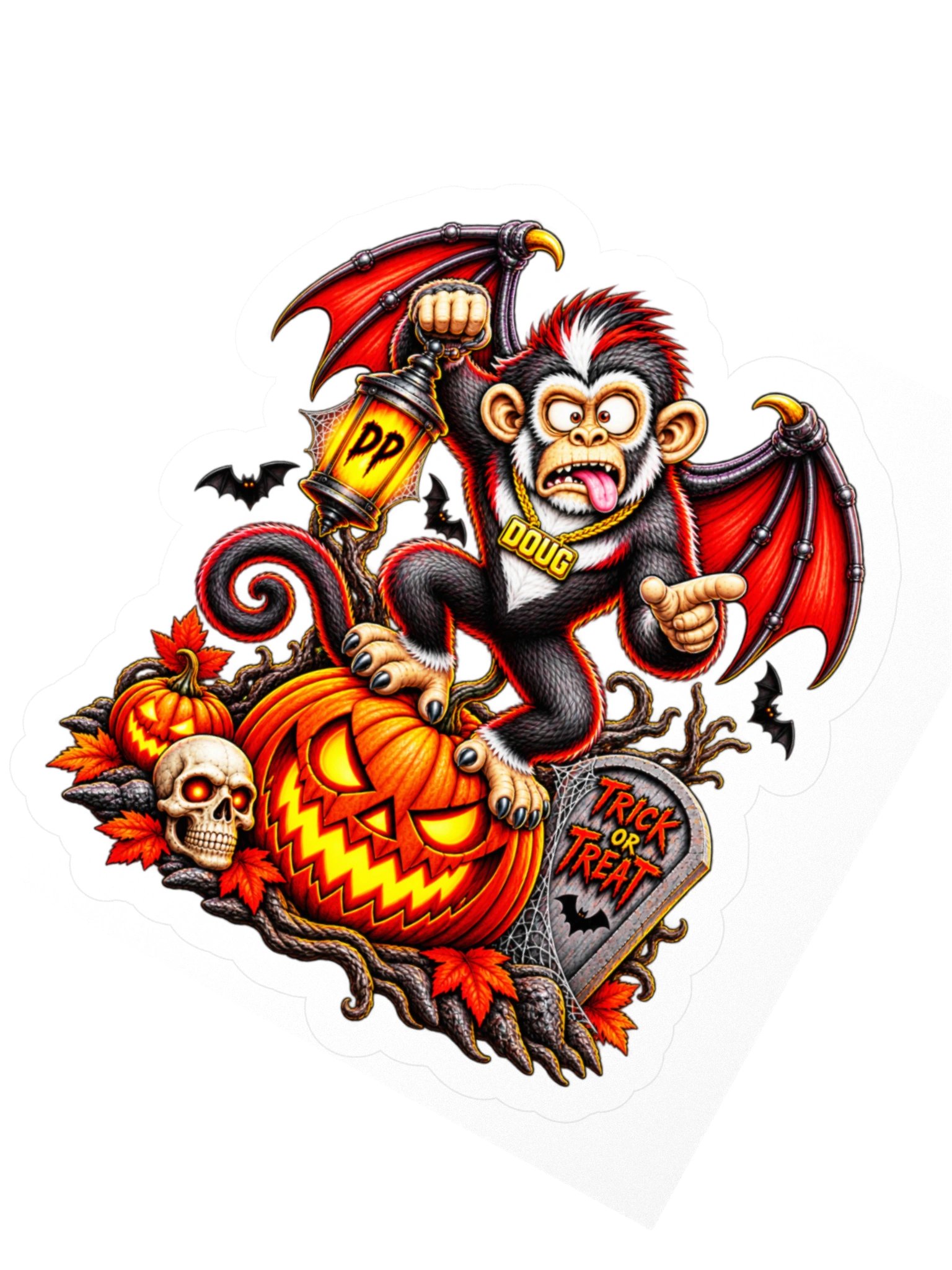 Doug trick or Treat 3" x 3" sticker product image (2)