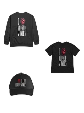 I Love Horror Movies - Heart & Skull Bundle Mashup