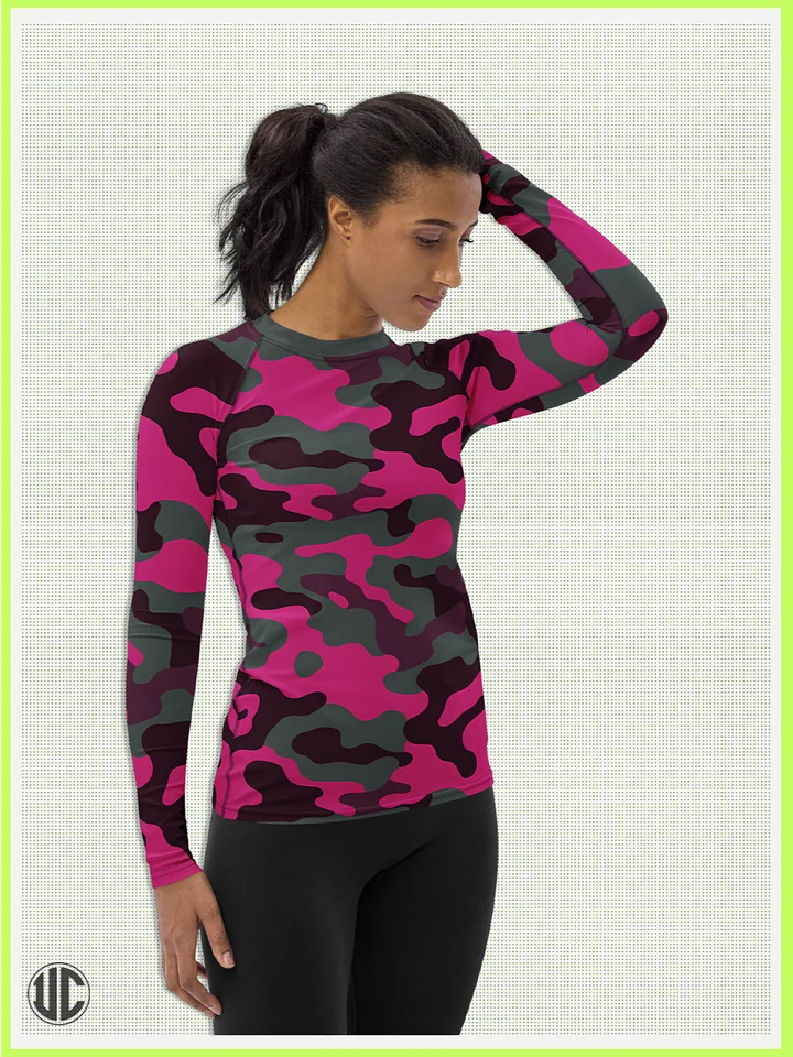 Savage Woodland Pink Camo - Women’s Rash Guard product image (1)