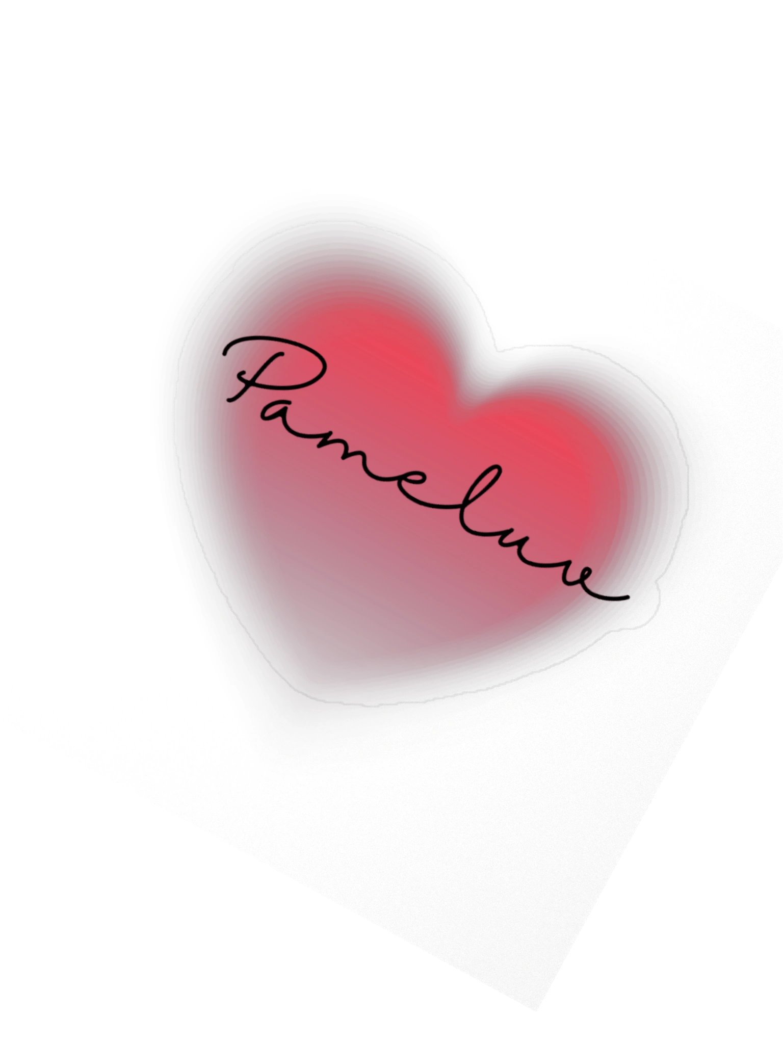 Pameluv Pink Heart Kiss Cut Sticker product image (6)