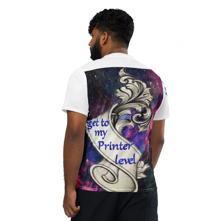 get to my printer level , Herrn -T-Shirt mit entspanntem V-Ausschnitt product image (2)