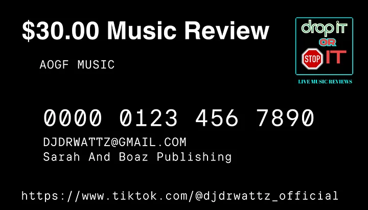 Drop It Or Stop It $30.00 Music Review Card product image (1)