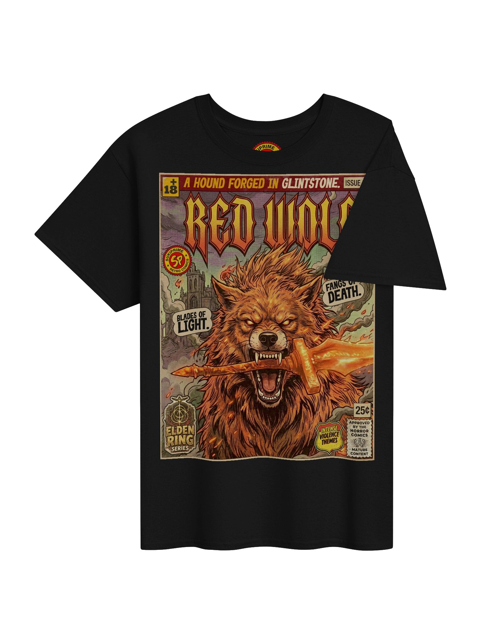 Elden Ring Red Wolf Comic Art T-Shirt product image (4)