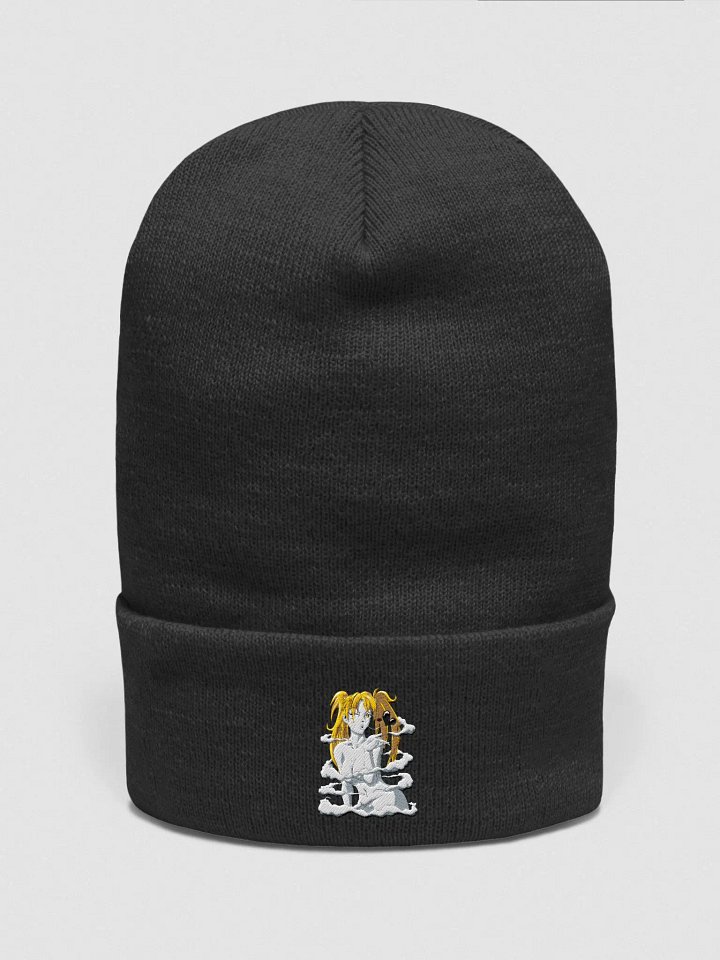 Whimsical Kiss Yellow Ponytail Beanie - Stylish & Comfortable Hat for Women with Ponytail Opening product image (1)