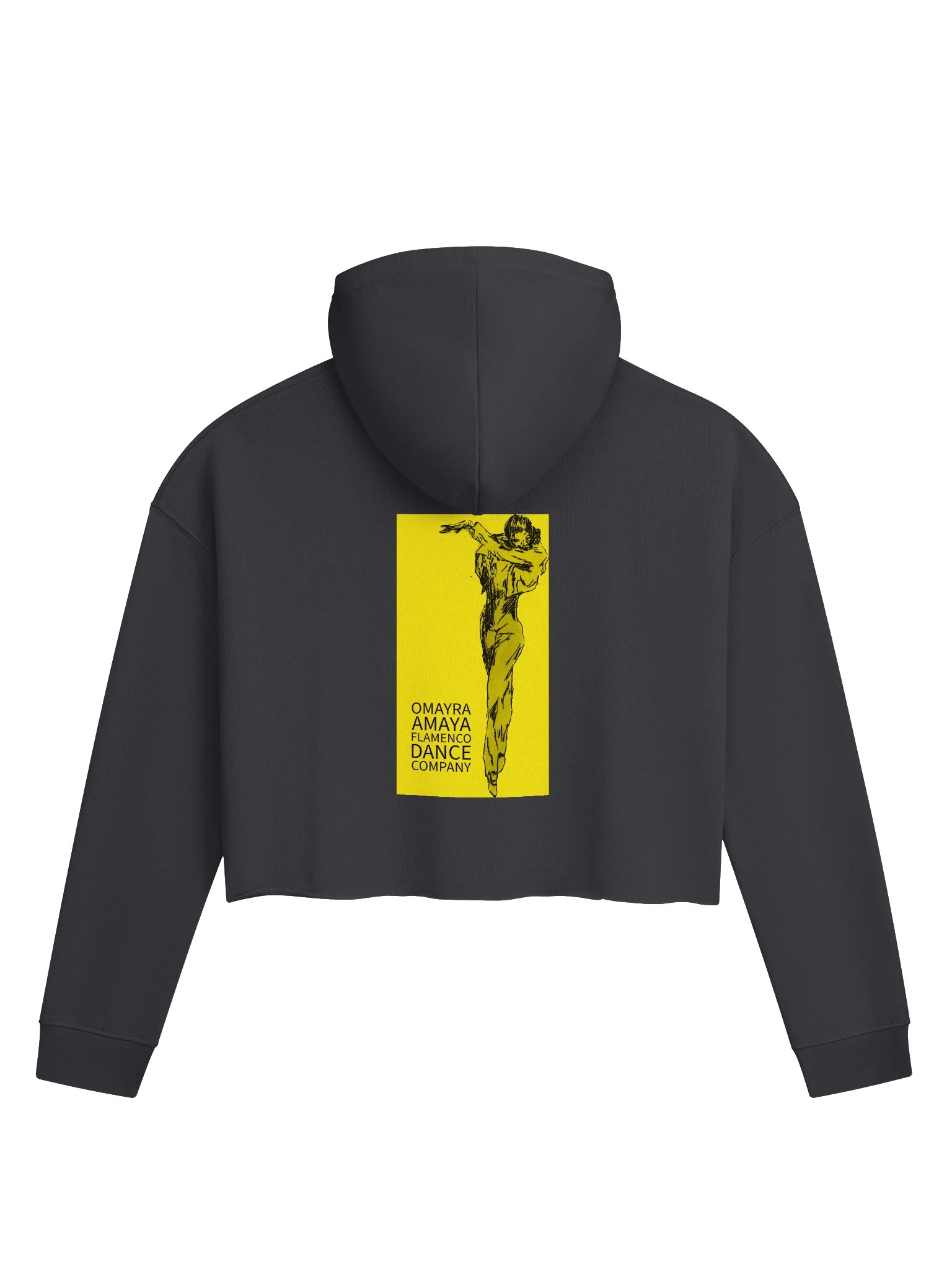 "Carmen" Hoodie cropped Long Sleeve Yellow / Black product image (3)