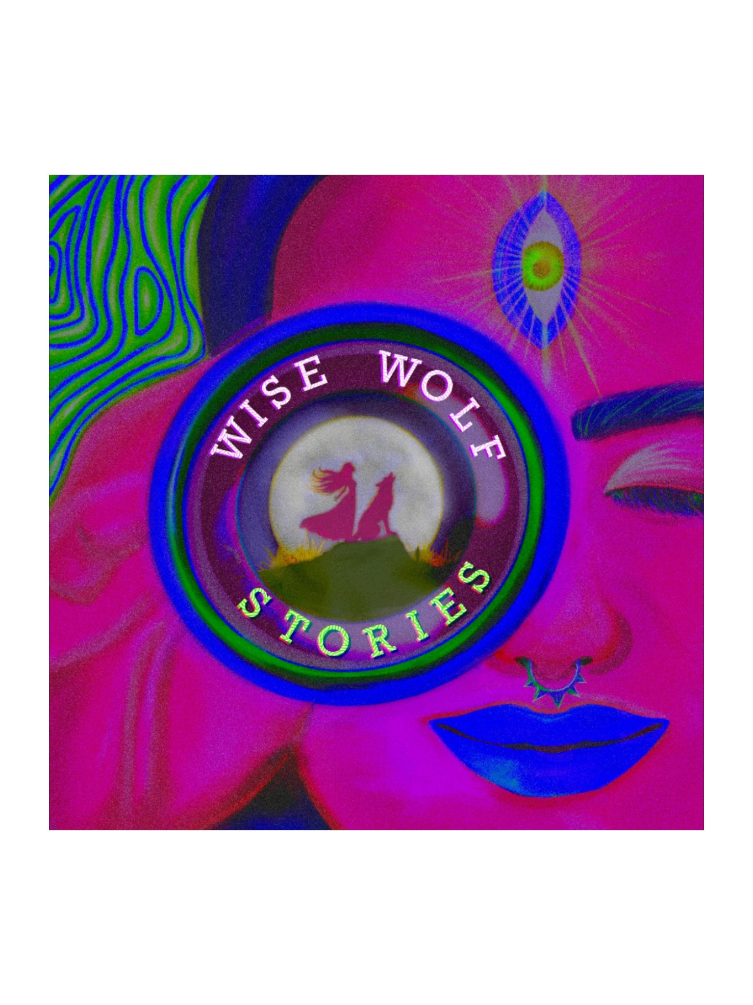 Wise Wolf Stories Cover Art Kiss Cut Stickers product image (1)