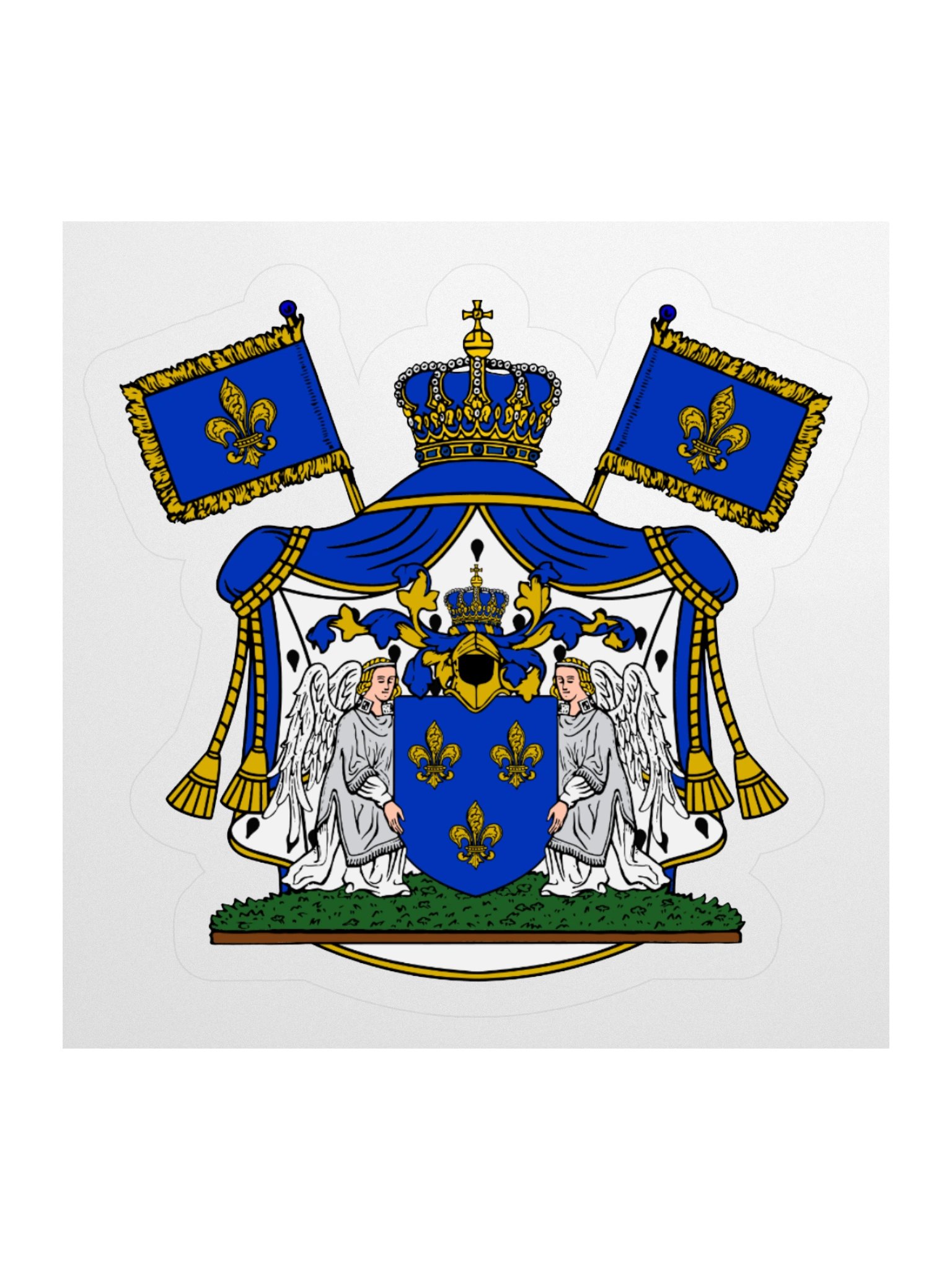 French Royal Coat of Arms Kiss Cut Sticker product image (1)