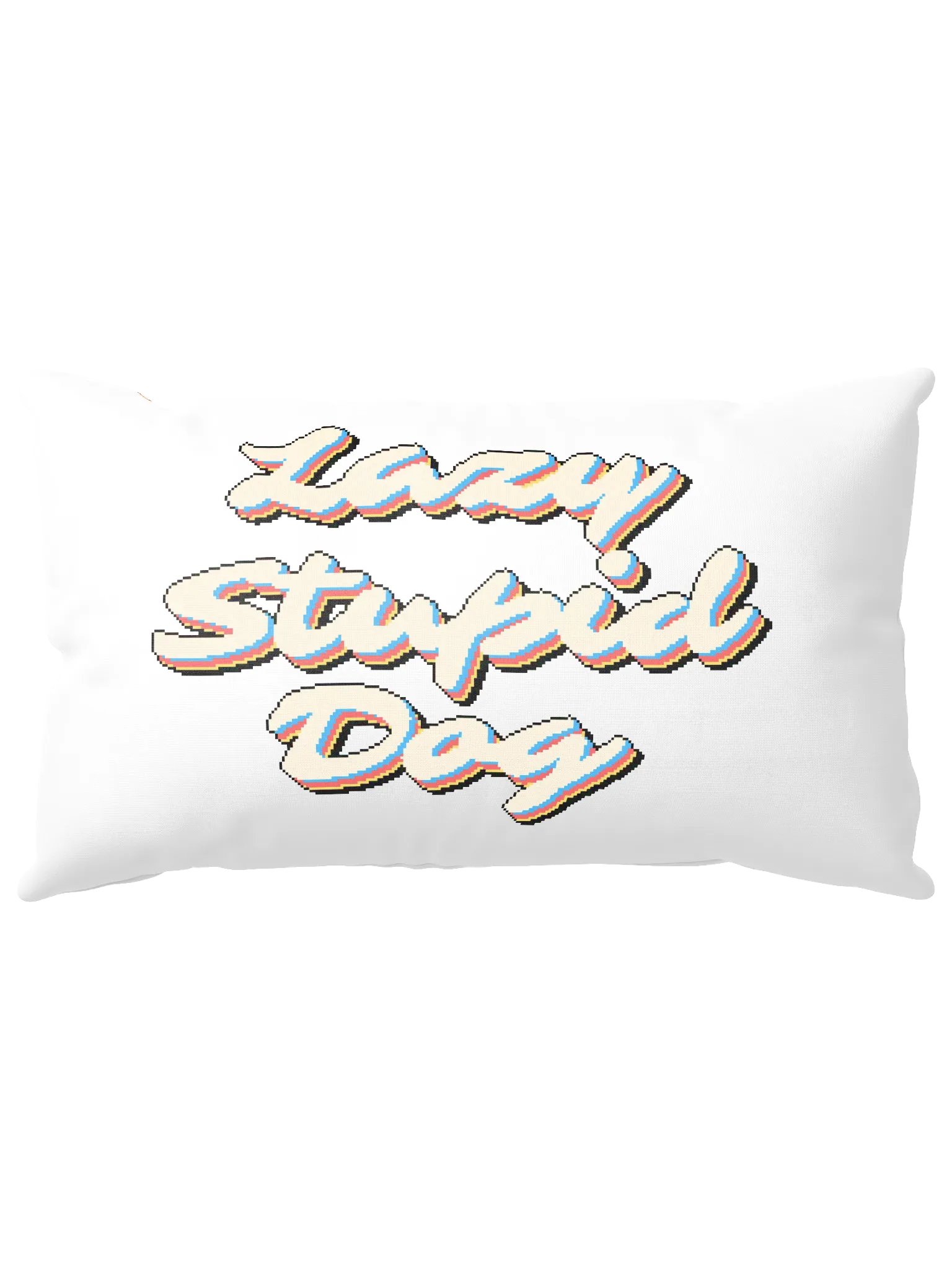 "Lazy Stupid Dog" Retro Pixel-Art Pillow product image (5)