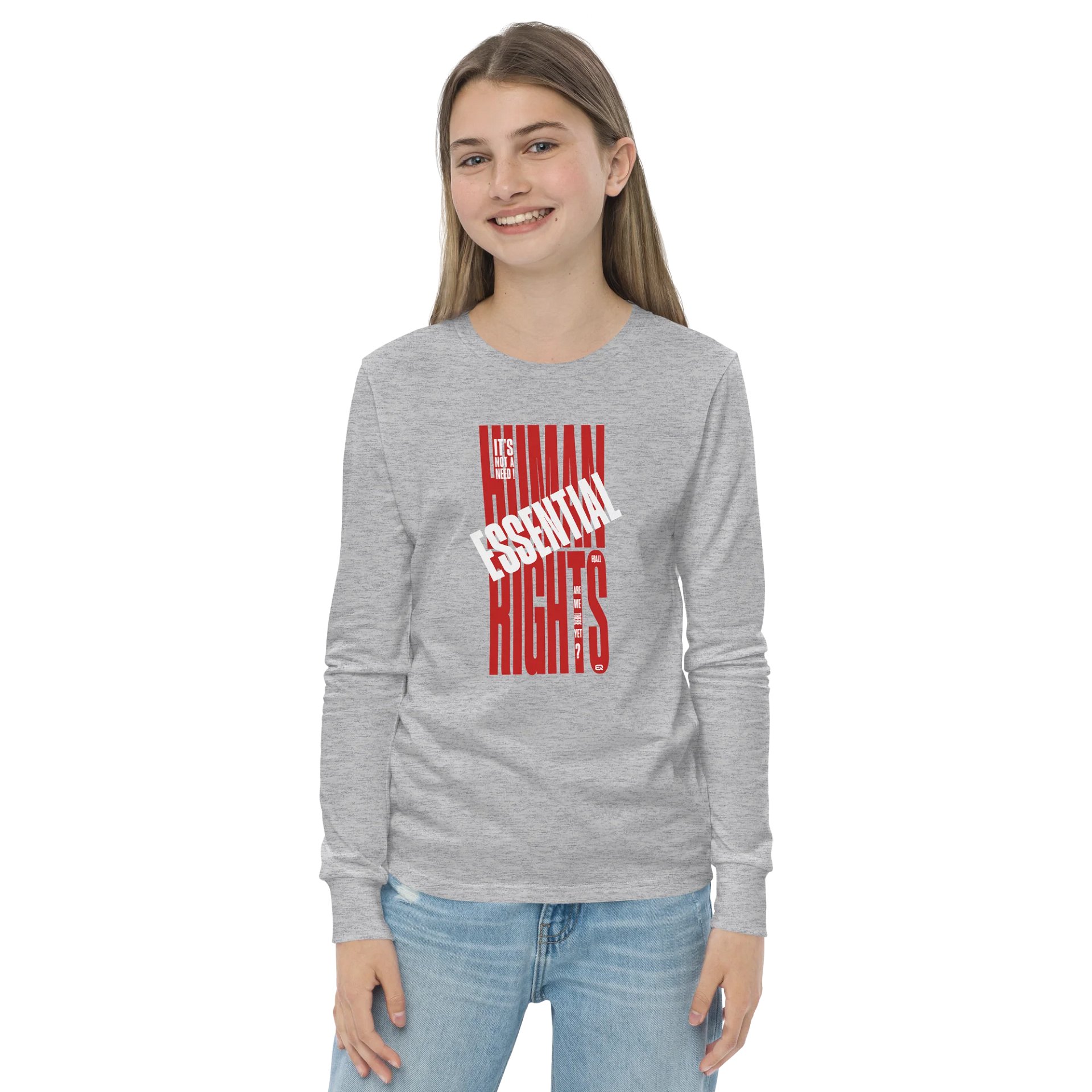 Human Rights RAWKDZ Unisex Bella+Canvas EQALL® Essentials_Red / White product image (14)