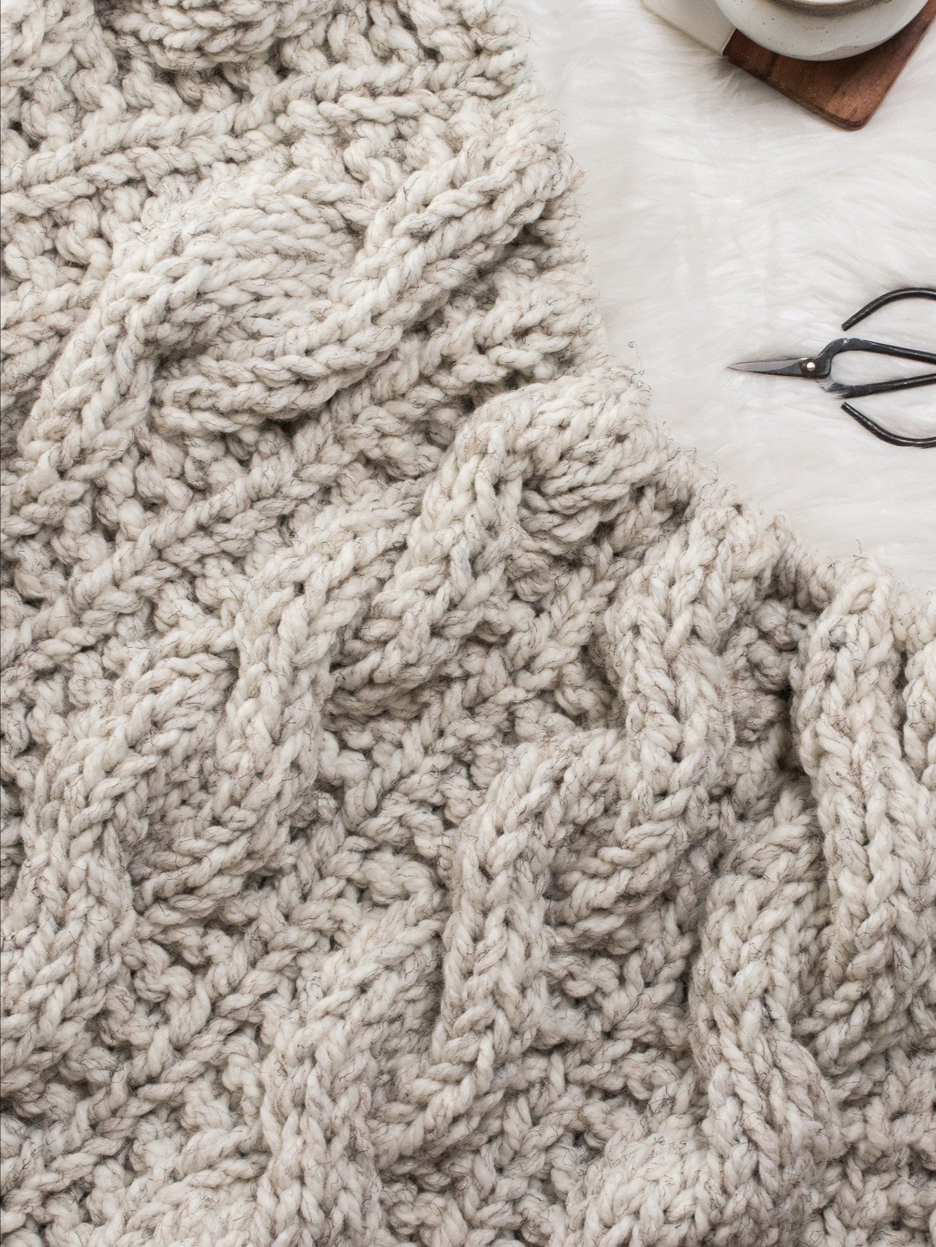 Chunky Knit Cable Blanket - A Beautiful Journey product image (4)