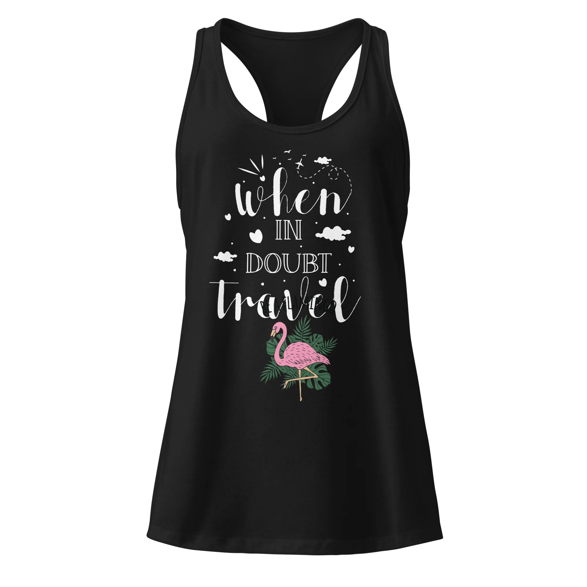 Flamingo Distressed Racerback Tank product image (1)