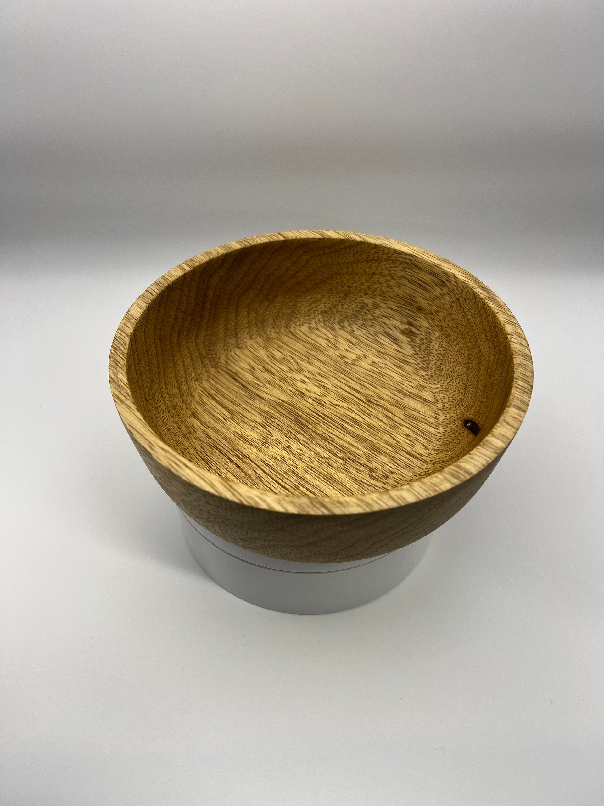 6" White Limba Decorative Dish | Exotic Hardwood product image (4)