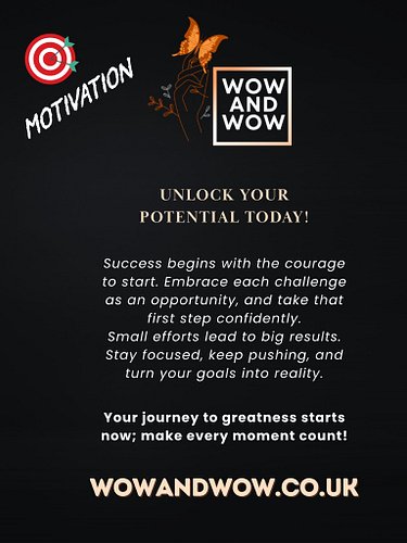 Unlock Your Potential Today!
Success begins with the courage to start. Embrace each challenge as an opportunity, and take tha...