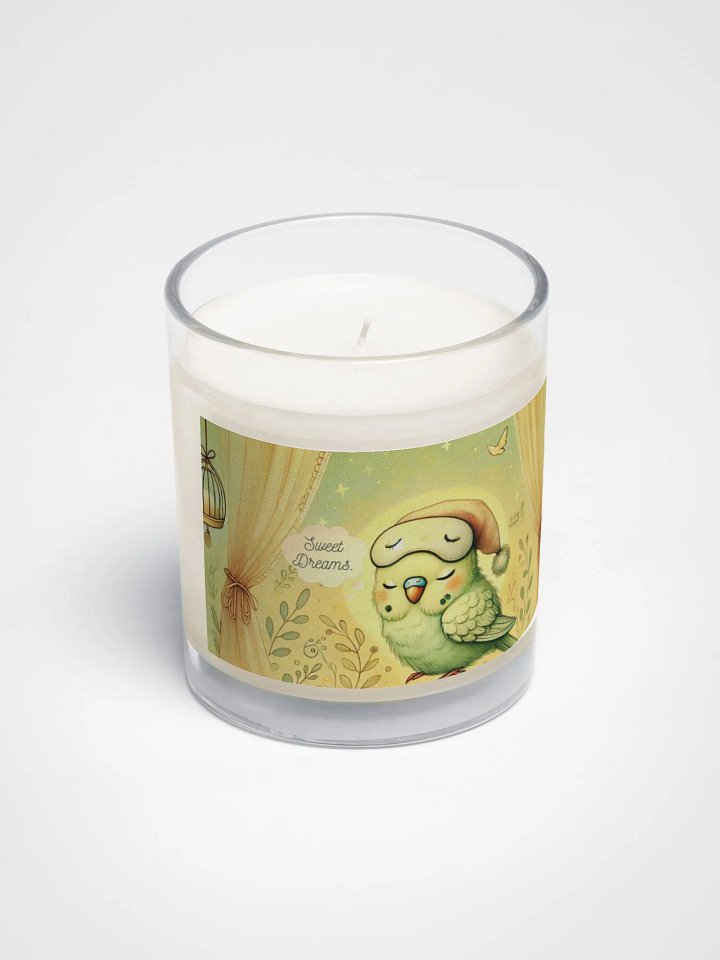 Sweet Dreams Parakeet – Soy Wax Candle in Clear Glass Jar 4 product image (2)