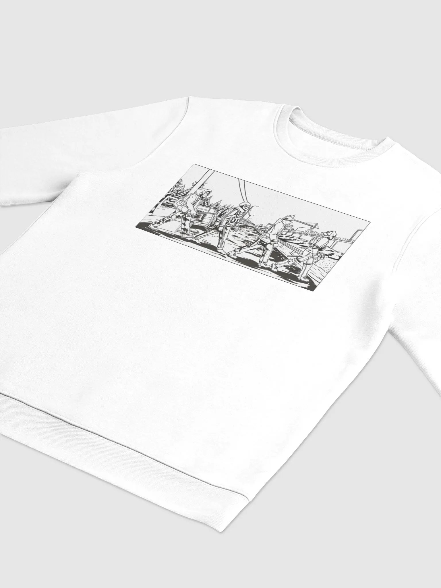 Post-Apocalyptic Road Sweatshirt BW product image (3)