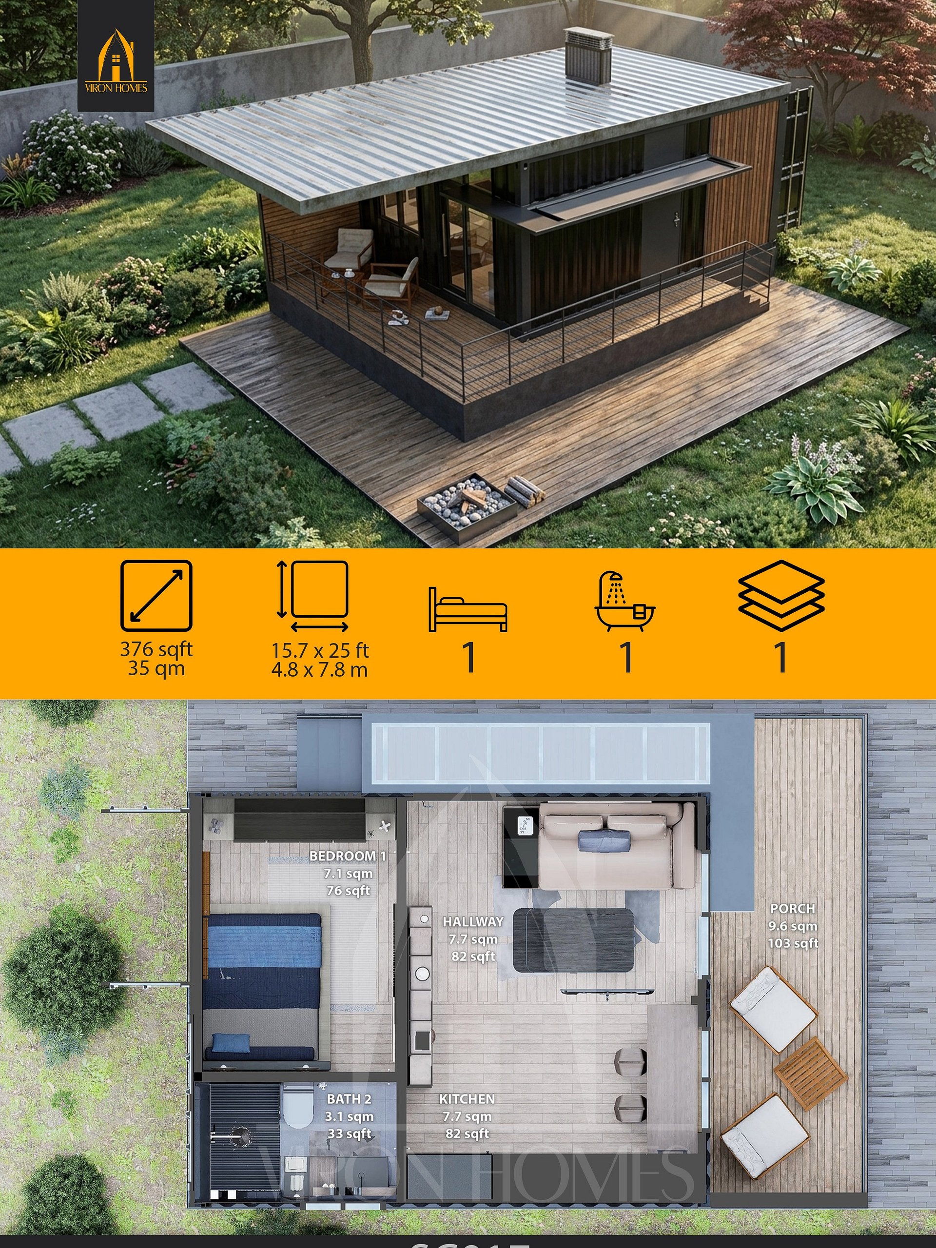 Shipping Container House 17 - Drawings\Blueprints CAD + PDF - Metric & Imperial product image (4)