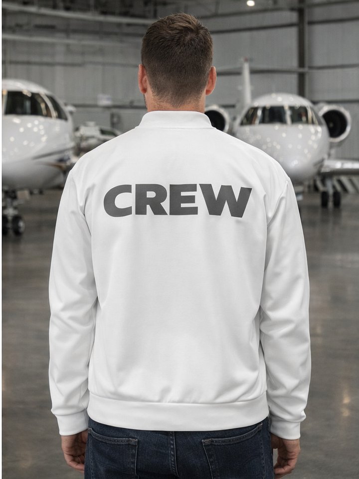 Fliegerjacke mit MaydayFile Logo und grauen CREW-Schriftzug product image (2)