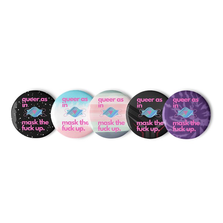 Queer As In Mask TF Up buttons product image (1)