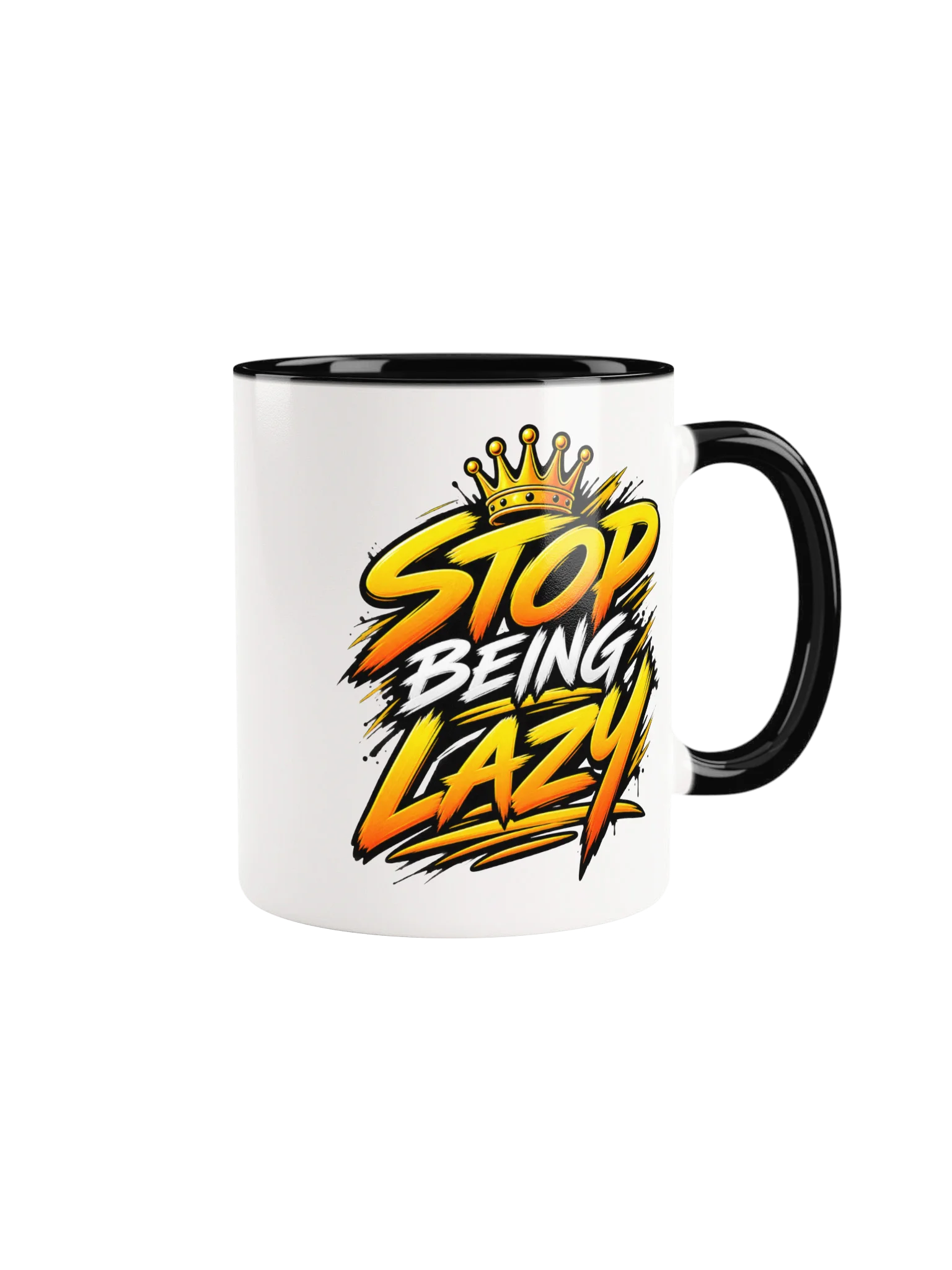 Stop Being Lazy — 11 oz Classic Mug & Stop Being Lazy — 15 oz Big Motivation Mug product image (2)