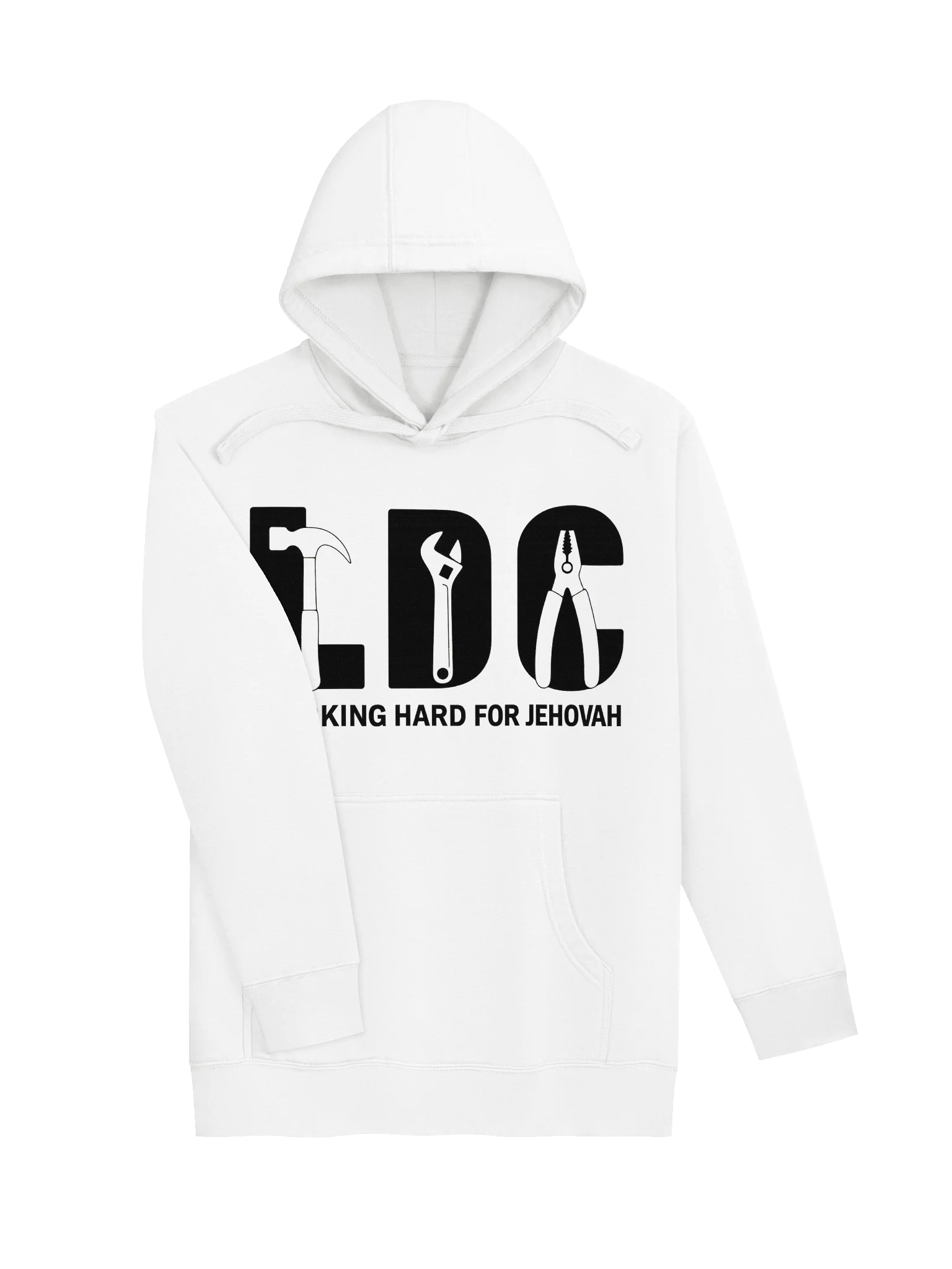 LDC Volunteer “Working Hard for Jehovah” Unisex Hoodie product image (3)