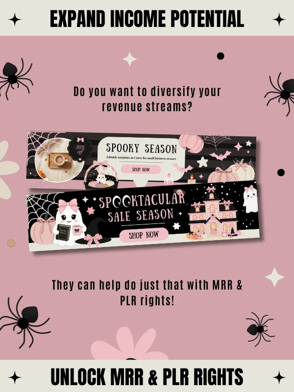 Coquette Halloween Etsy Shop Banner Set product image (9)