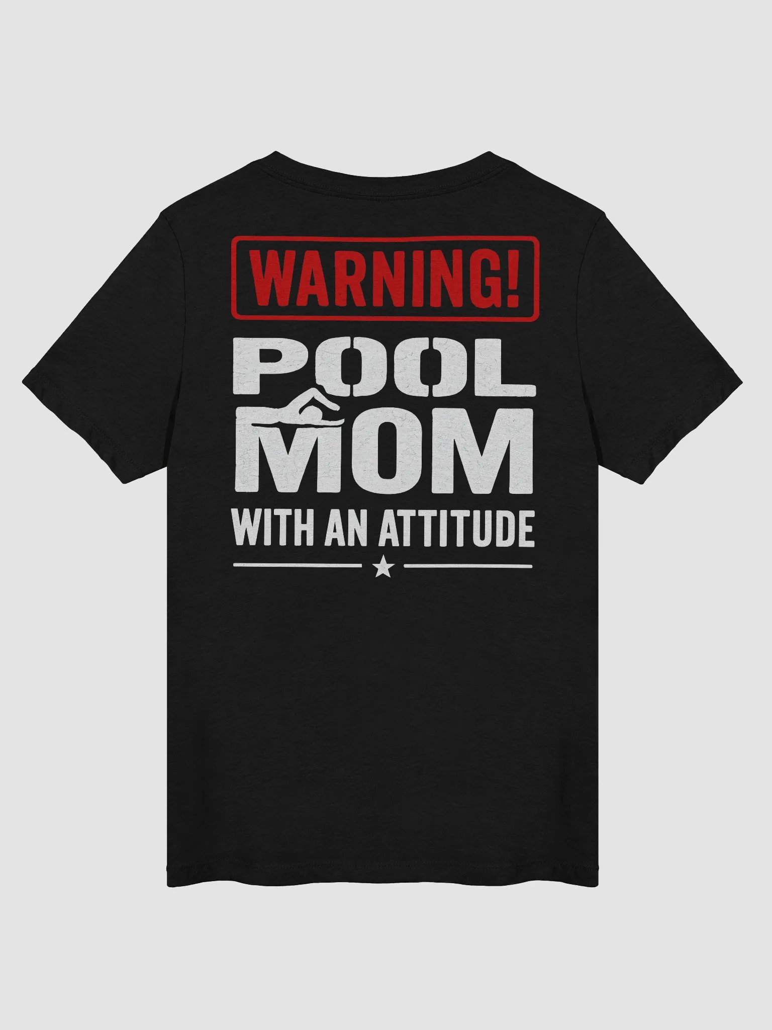 Pool Mom Attitude Ladies V-Neck Tee product image (1)