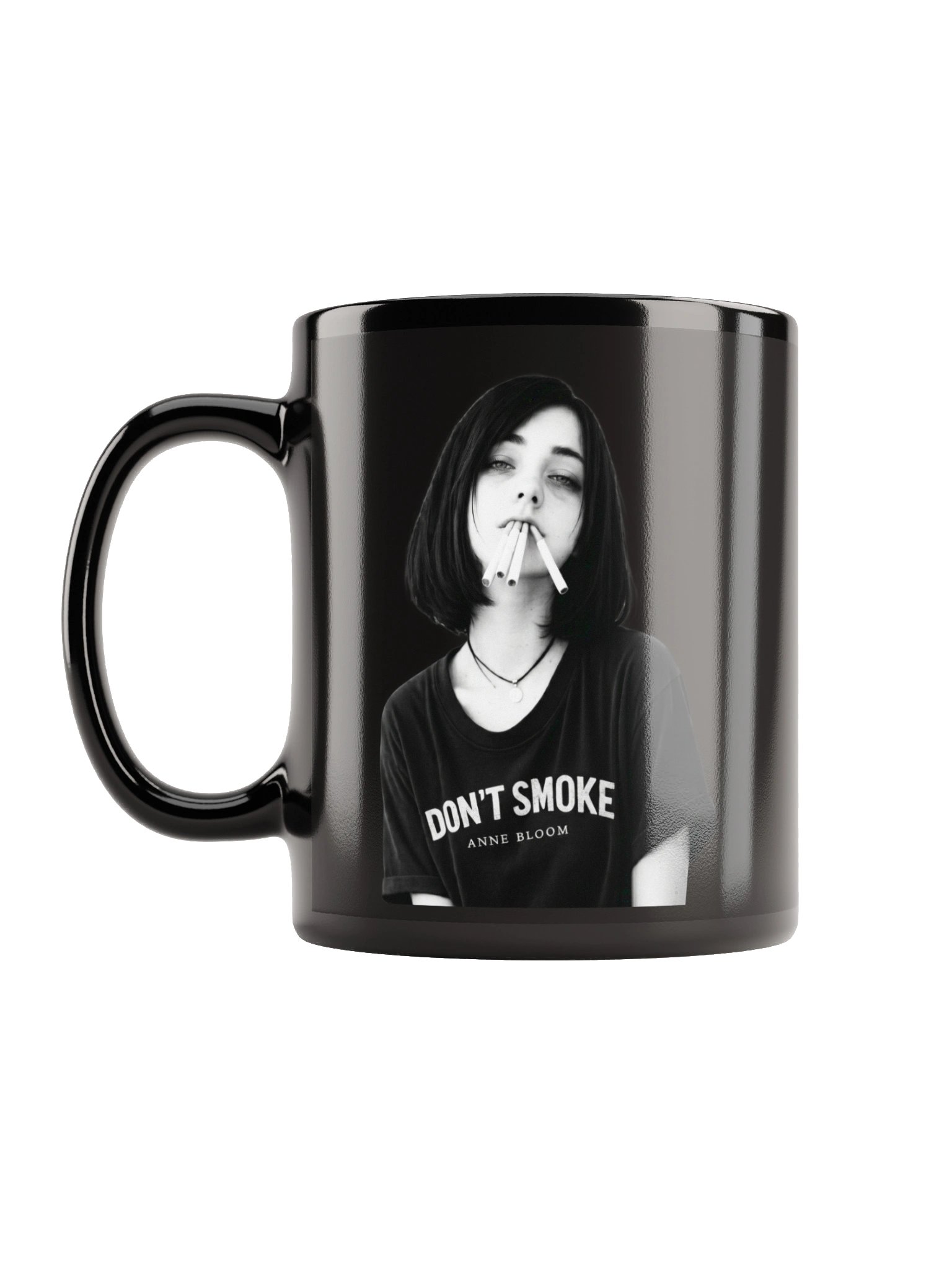 Black Glossy Mug - DON’T SMOKE product image (1)