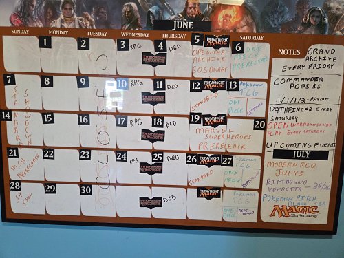 Event calendar for June