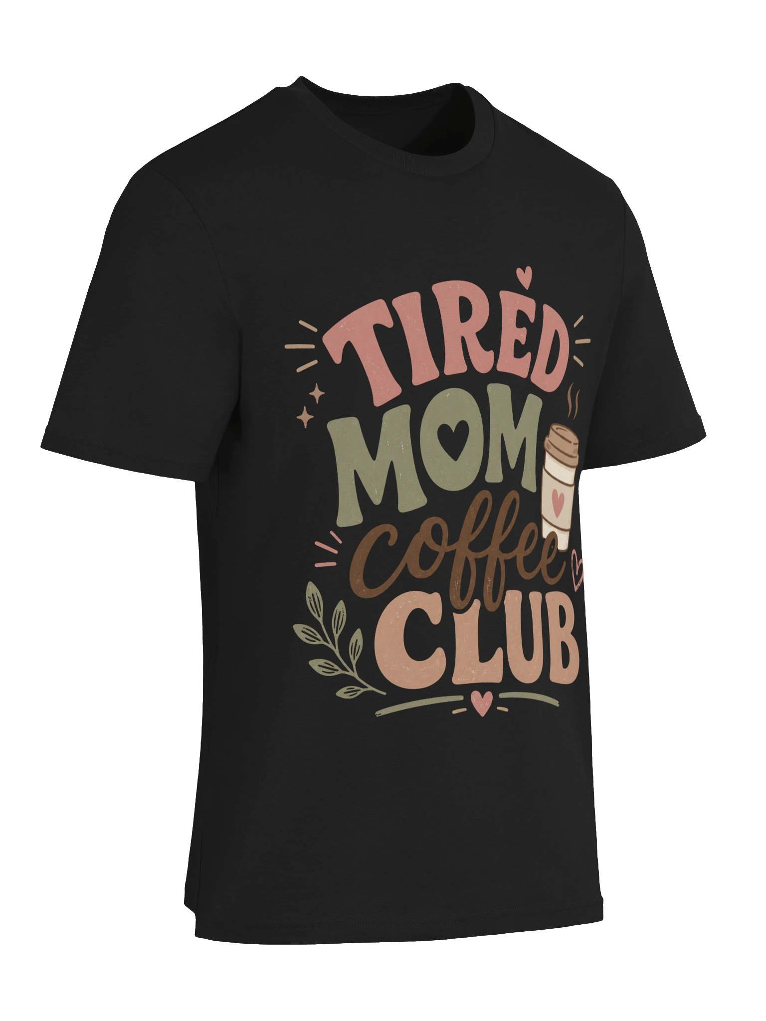 Tired Mom Coffee Club T-Shirt – Vintage Retro Mom Shirt, Funny Coffee Lover Tee product image (28)