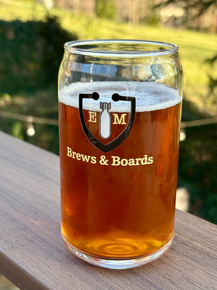 Brews & Boards Pint Glass product image (1)