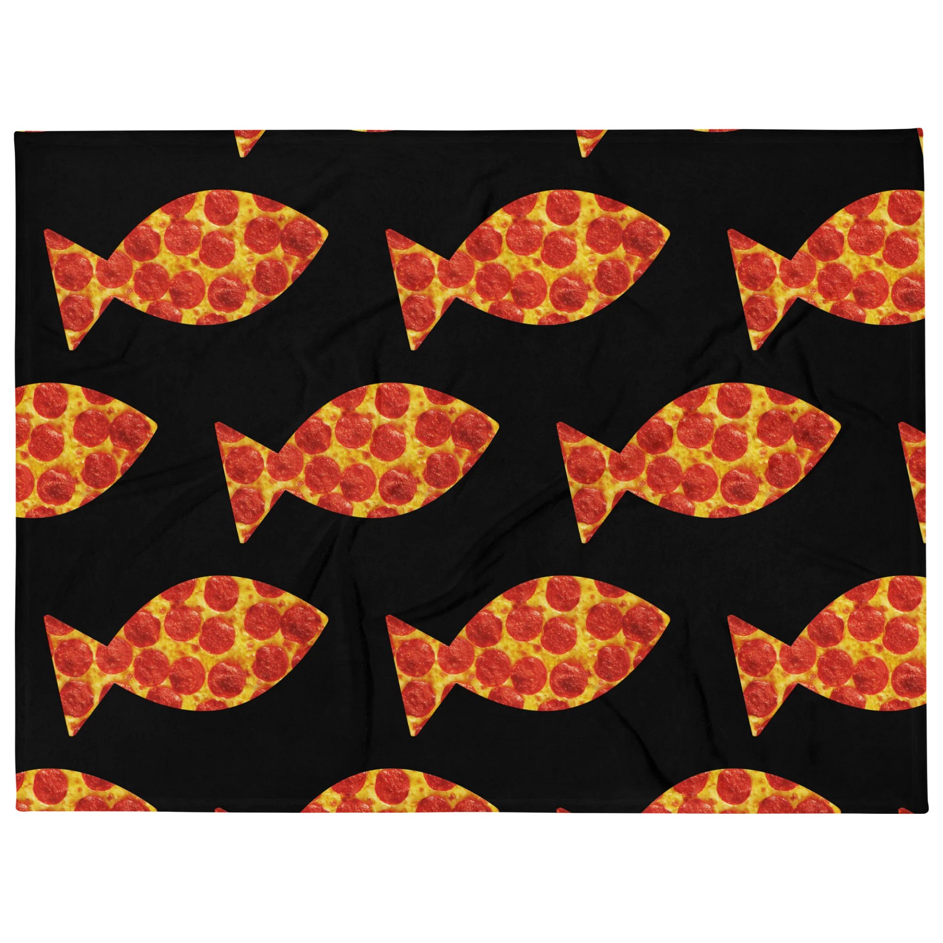 Pizzafish School Throw Blanket product image (1)