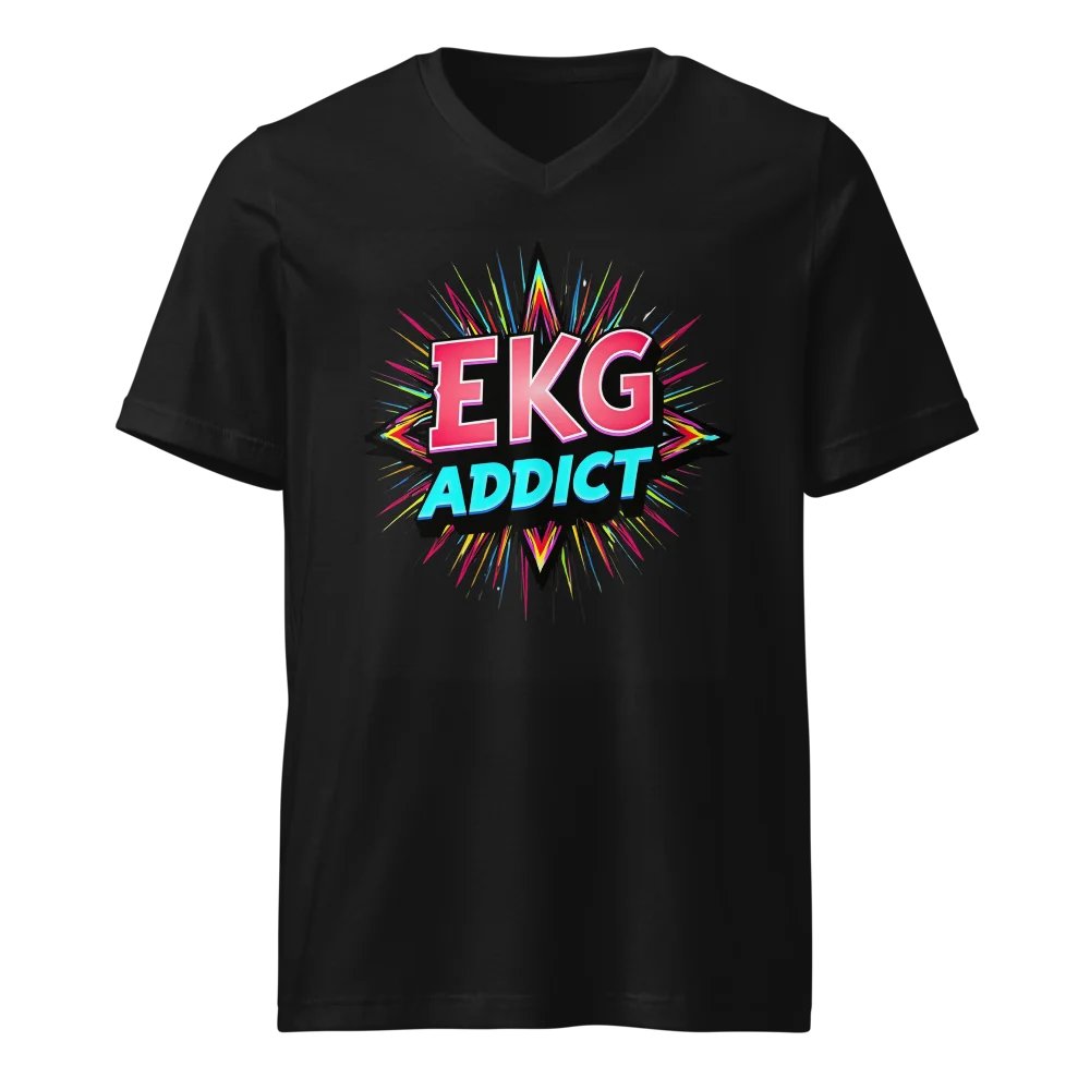 EKG Addict Explosion V-Neck Tee product image (1)