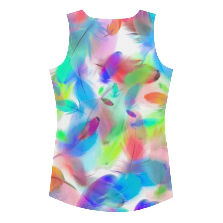 Colorful Feather Pattern Design Tank Top - v2 product image (2)
