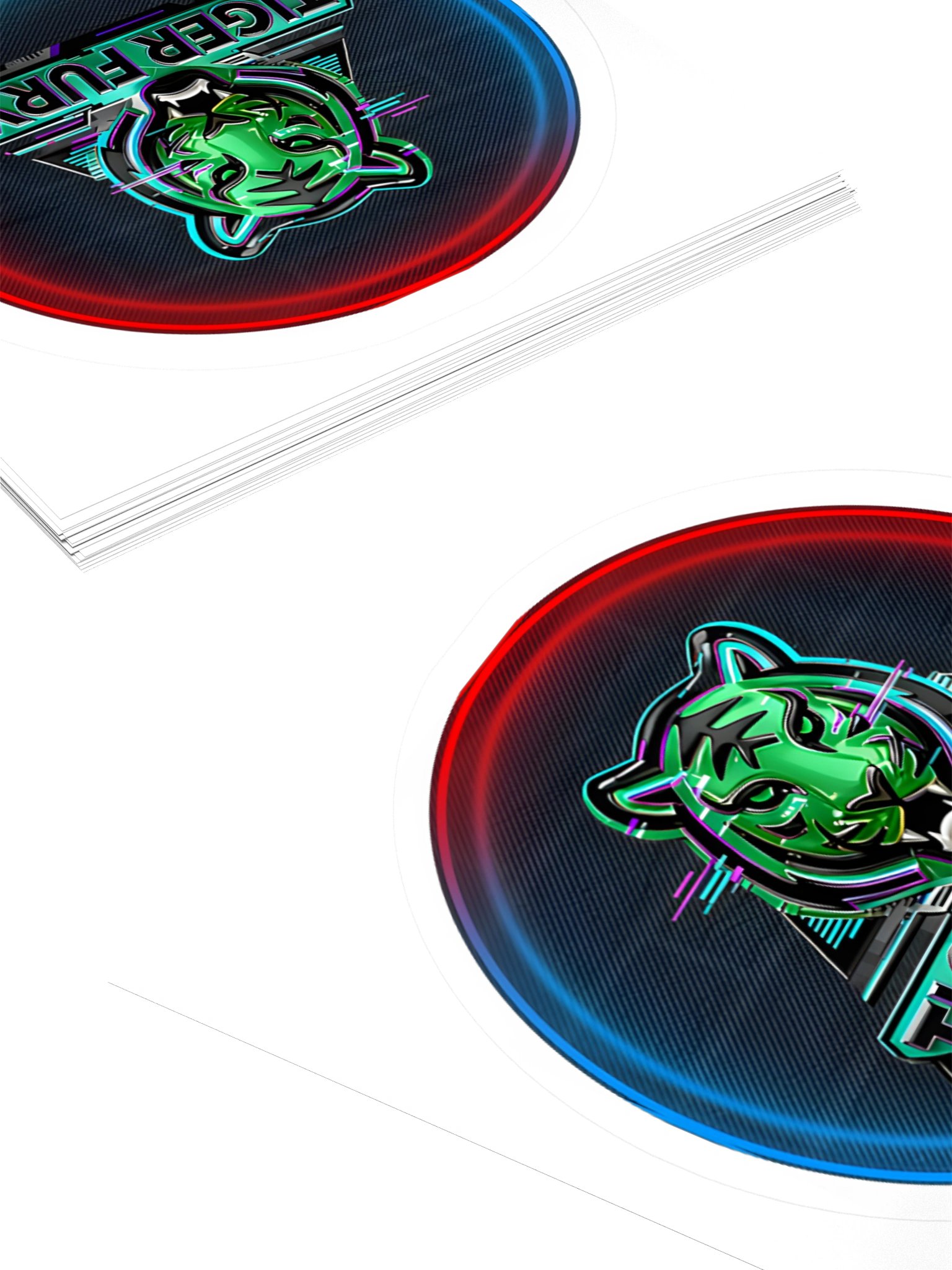 Tiger Fury Neon Logo Kiss Cut Sticker product image (12)