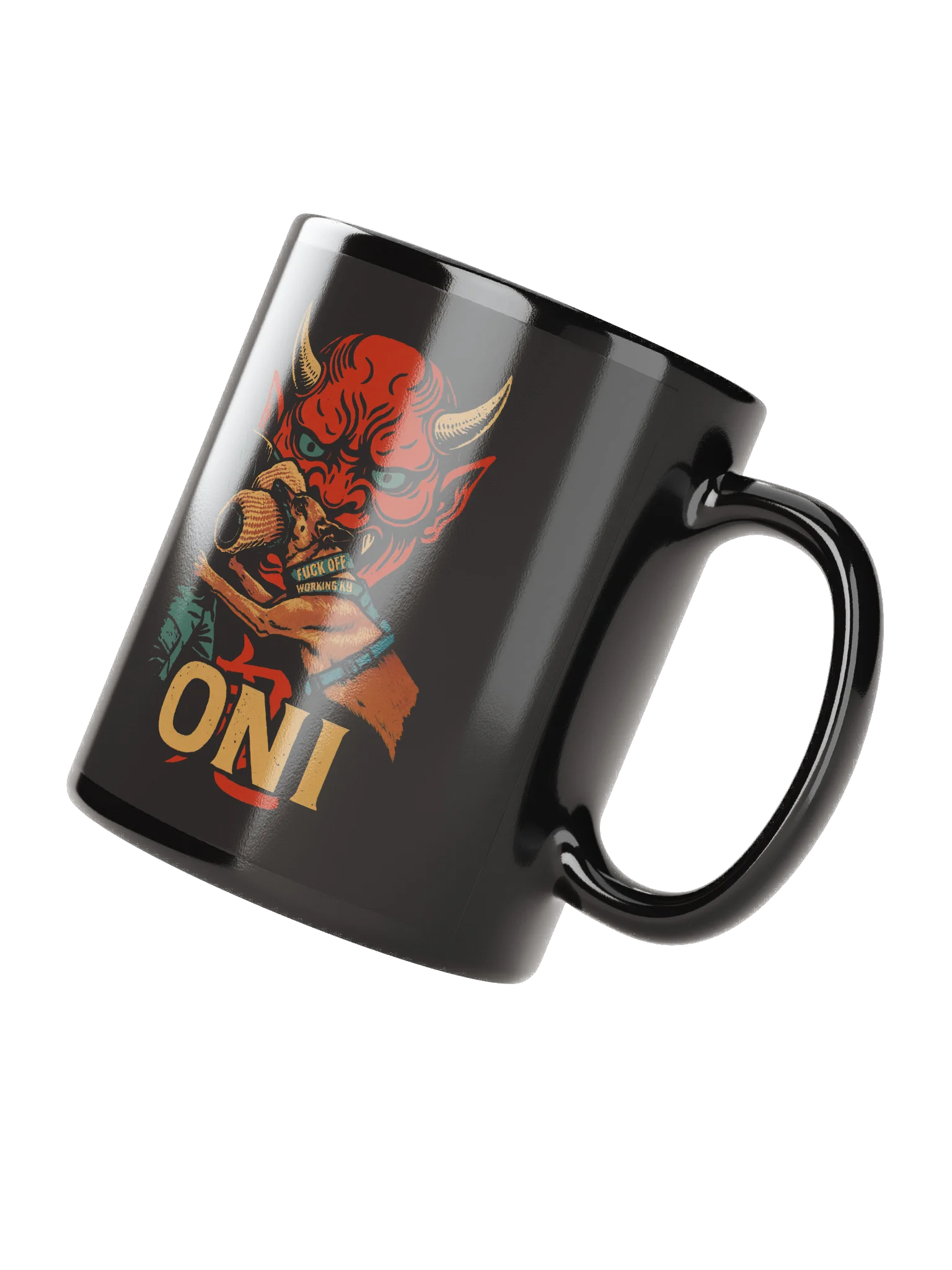 Oni Black Glossy Mug product image (2)