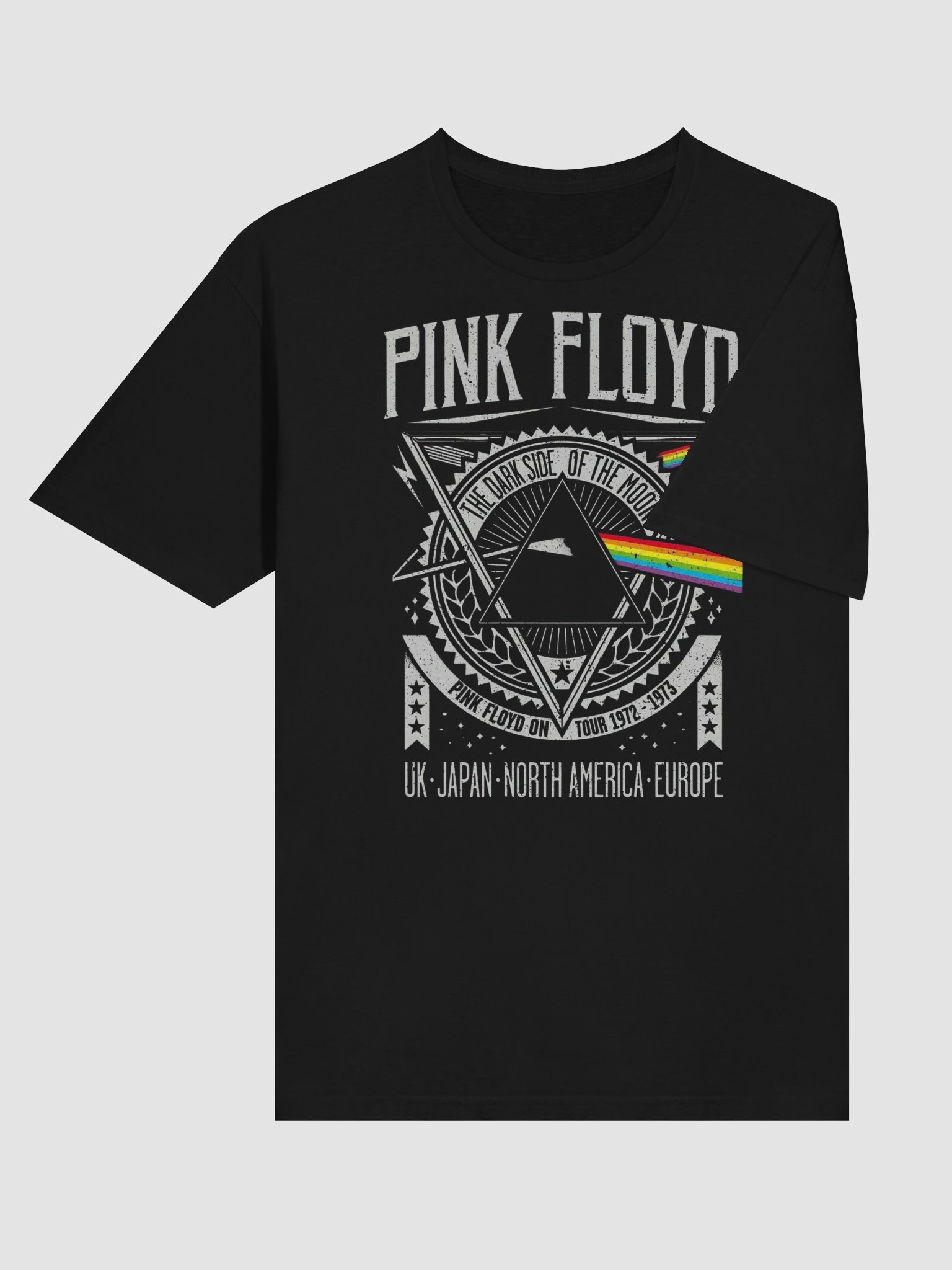 Pink Floyd Dark Side of the Moon Tour Emblem T-Shirt | Vintage Prism Graphic Classic Rock Tee product image (4)