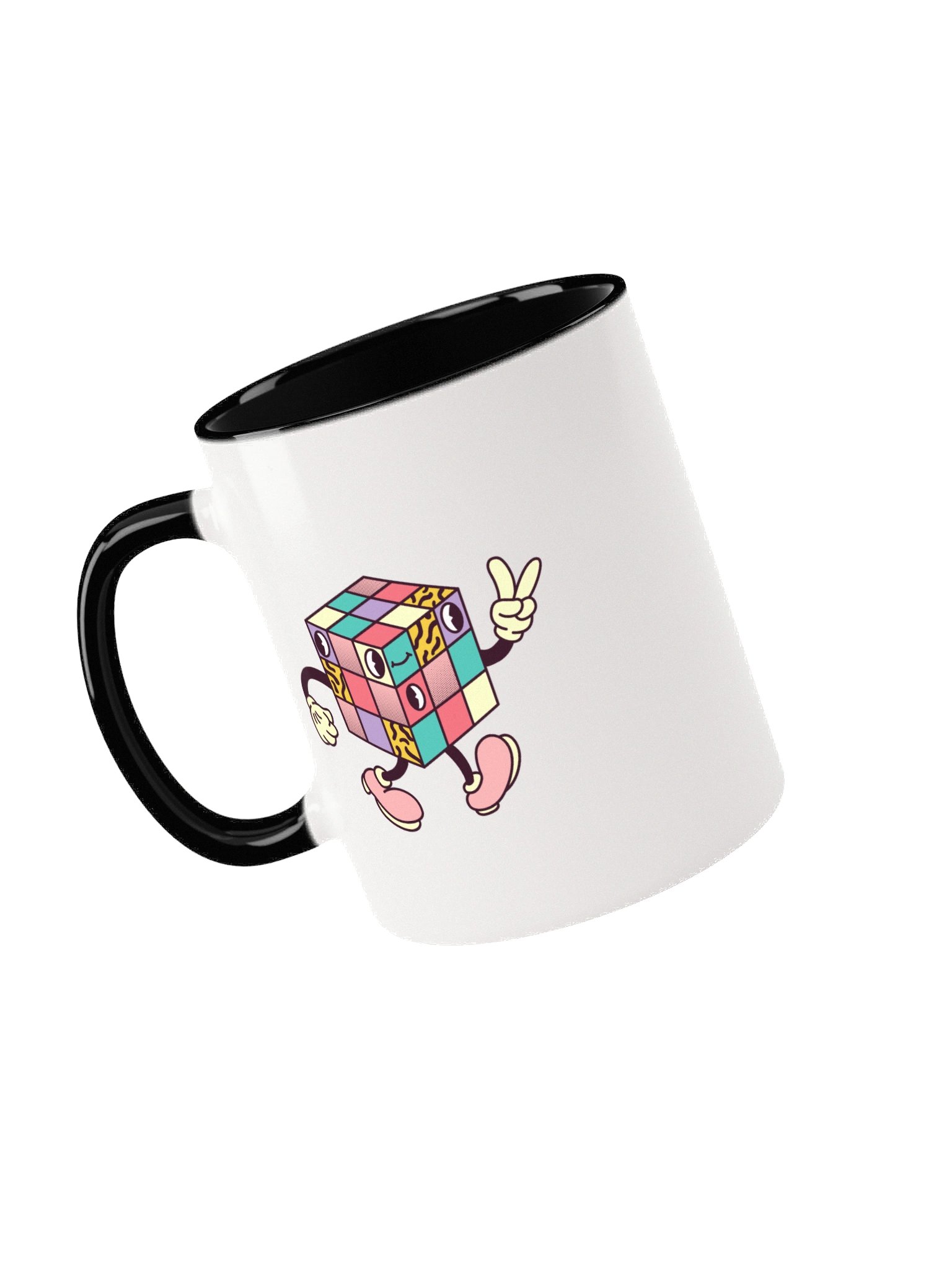 Retro Cubic Groove Ceramic Mug - Double Sided Print product image (6)
