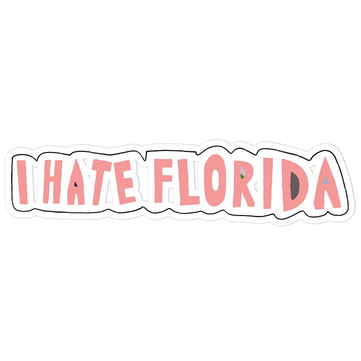 I Hate Florida Sticker - Pink product image (1)