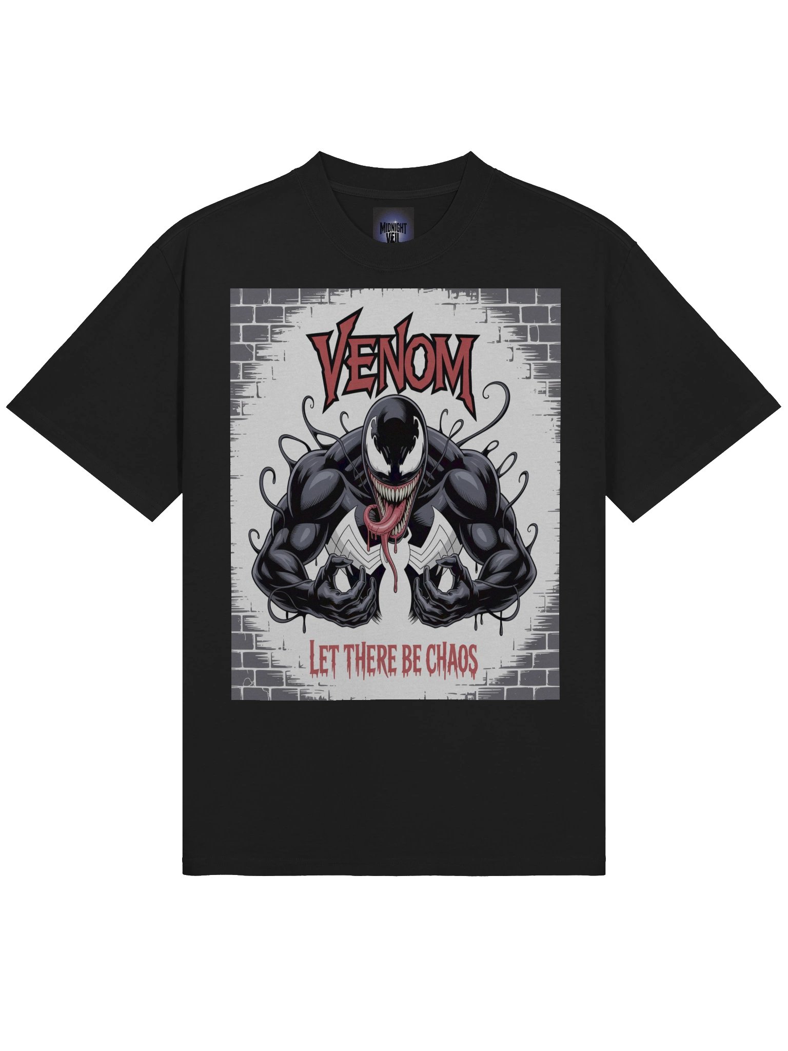 Let There Be Chaos: Venom Graffiti Faded Oversized Tee product image (5)