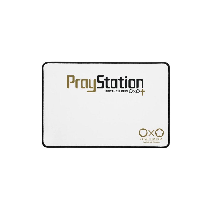LXA PrayStation Desk Mat - White | Love X Aloha - Faith Collection | Premium Christian Merch product image (1)