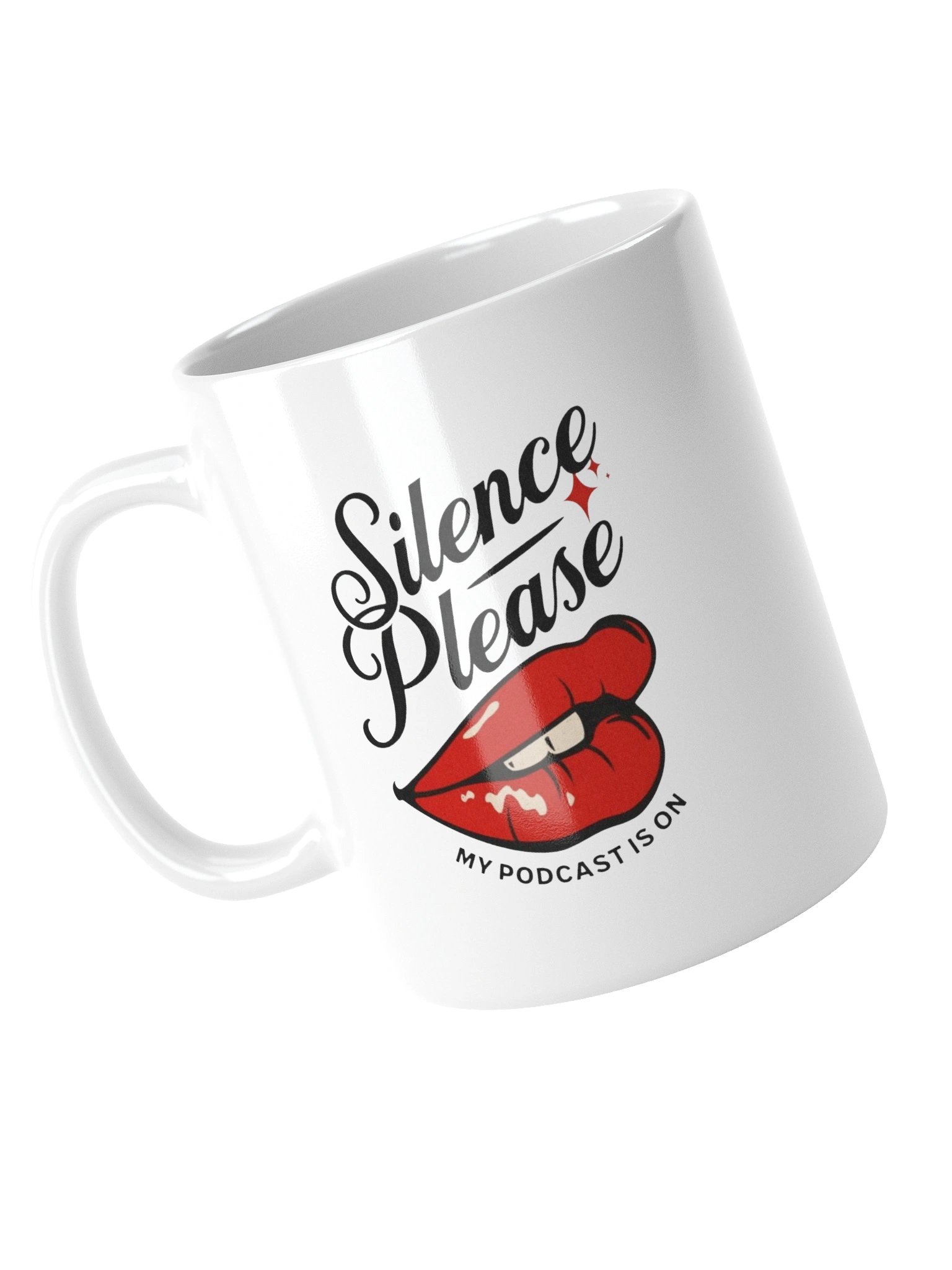 Silence Please Red Lips Mug product image (10)