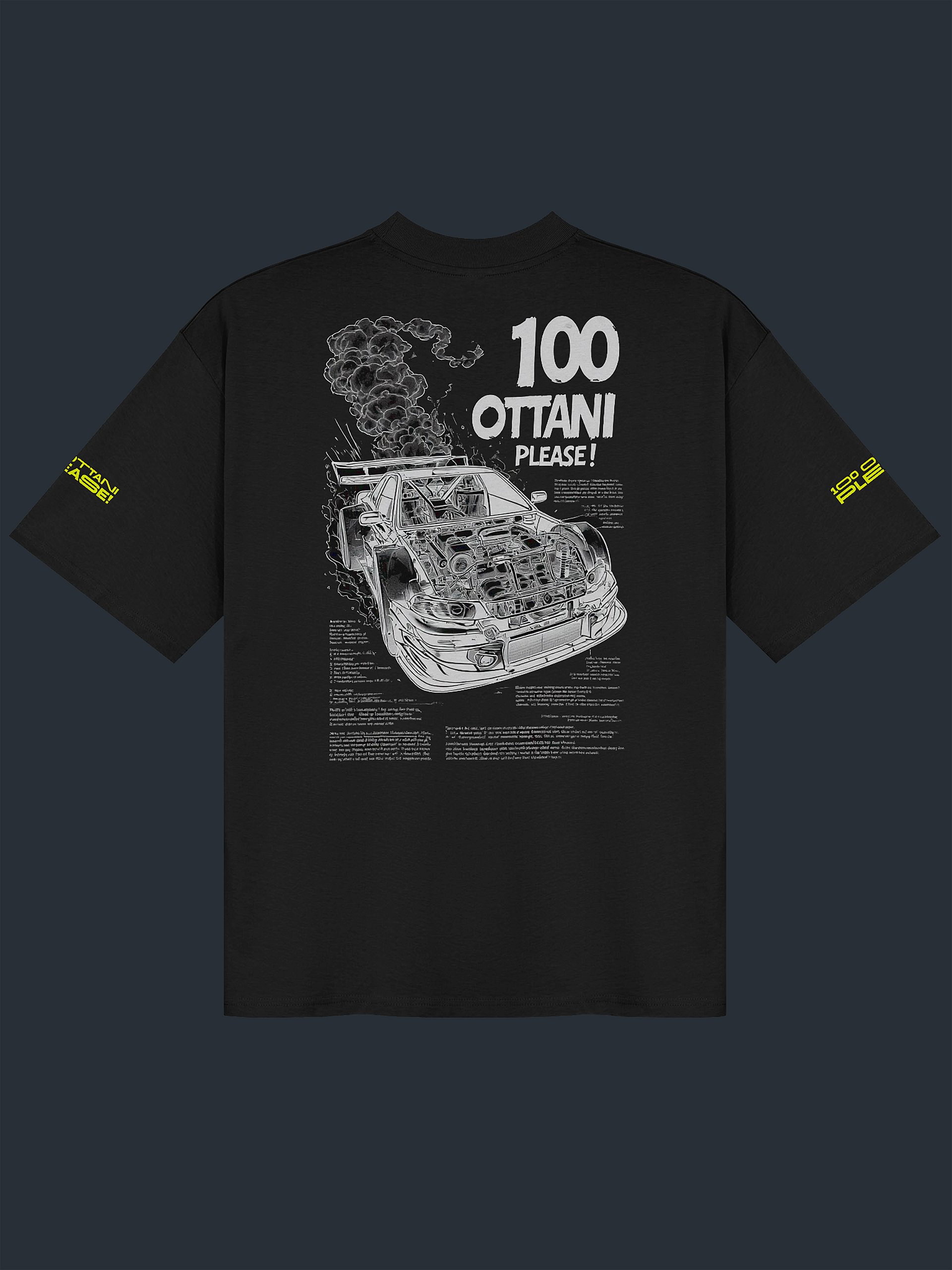 100 Ottani Please!™ Oversized Unisex Racing Streetwear Graphic T-Shirt | Pit Crew Special Edition product image (1)
