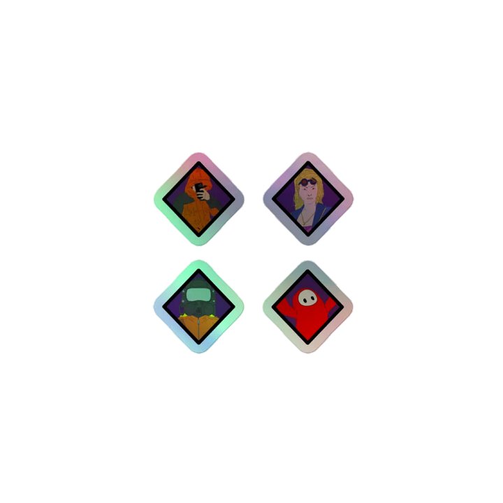 Holographic Urban Characters Sticker Set product image (1)