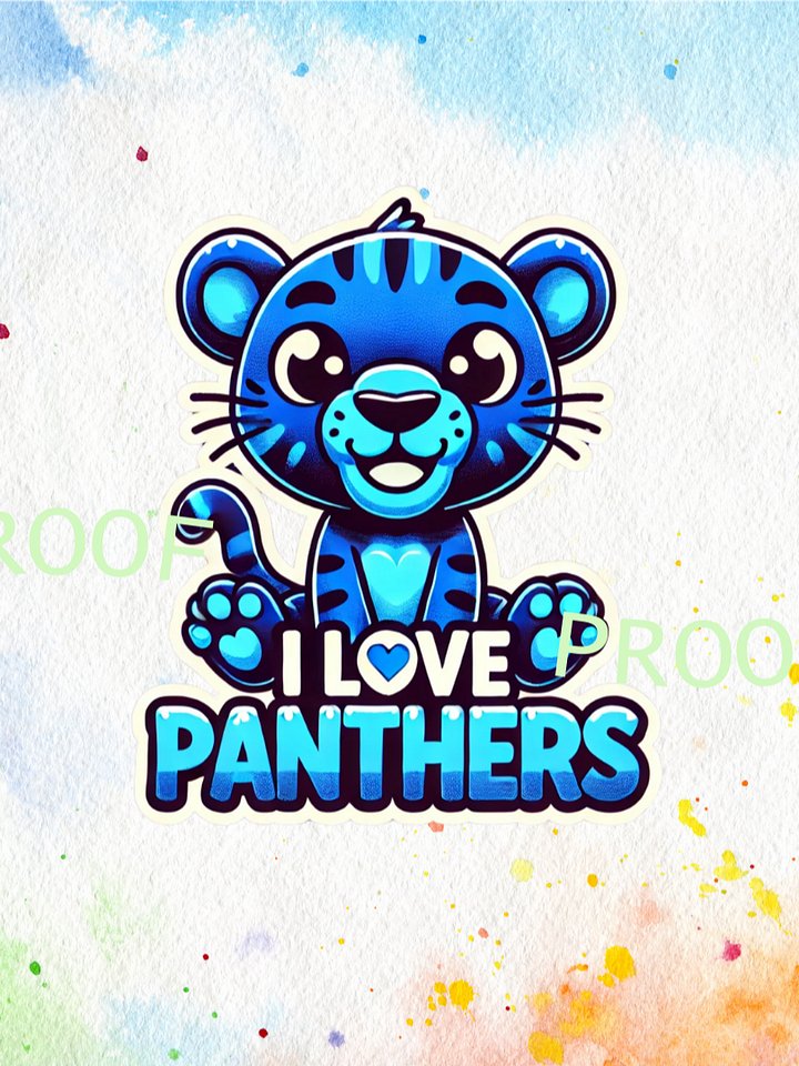 I Love Panthers – Instant Download Graphic Design product image (1)